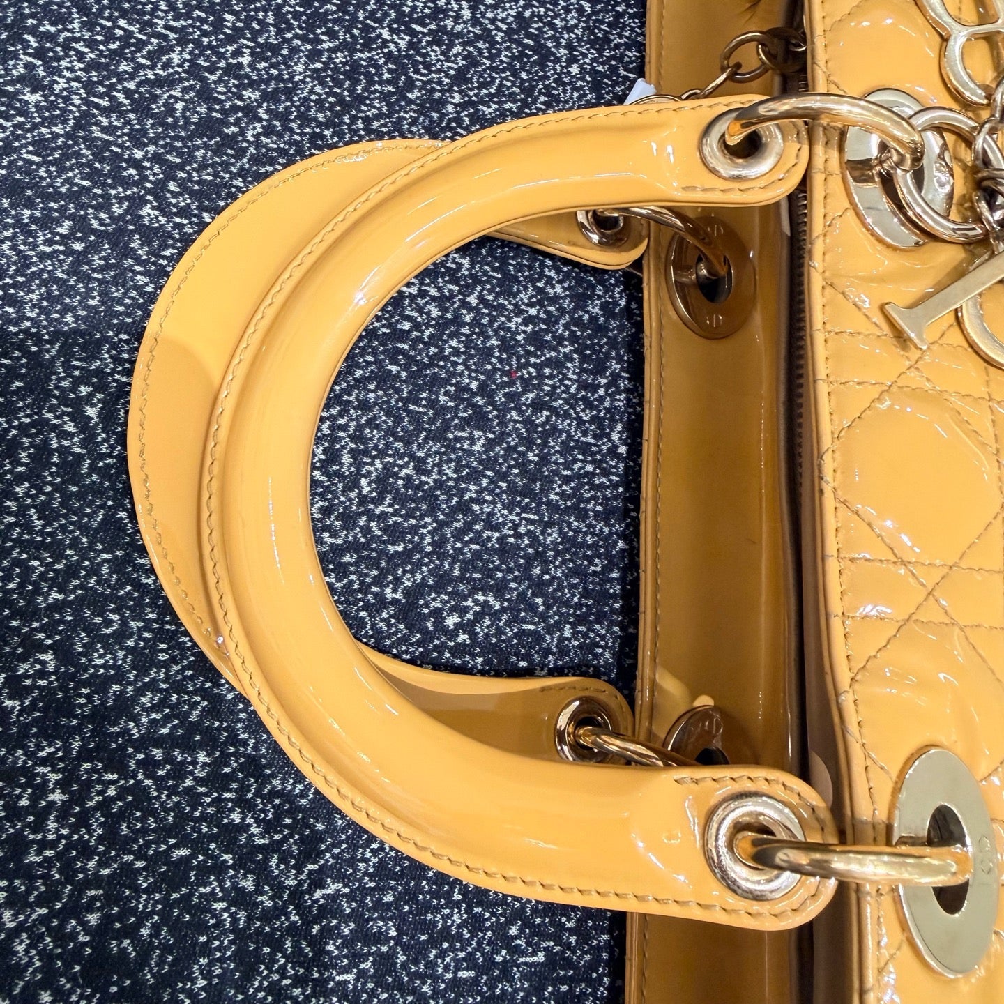 Dior - Lady Dior - Patent leather - Yellow - (medium)