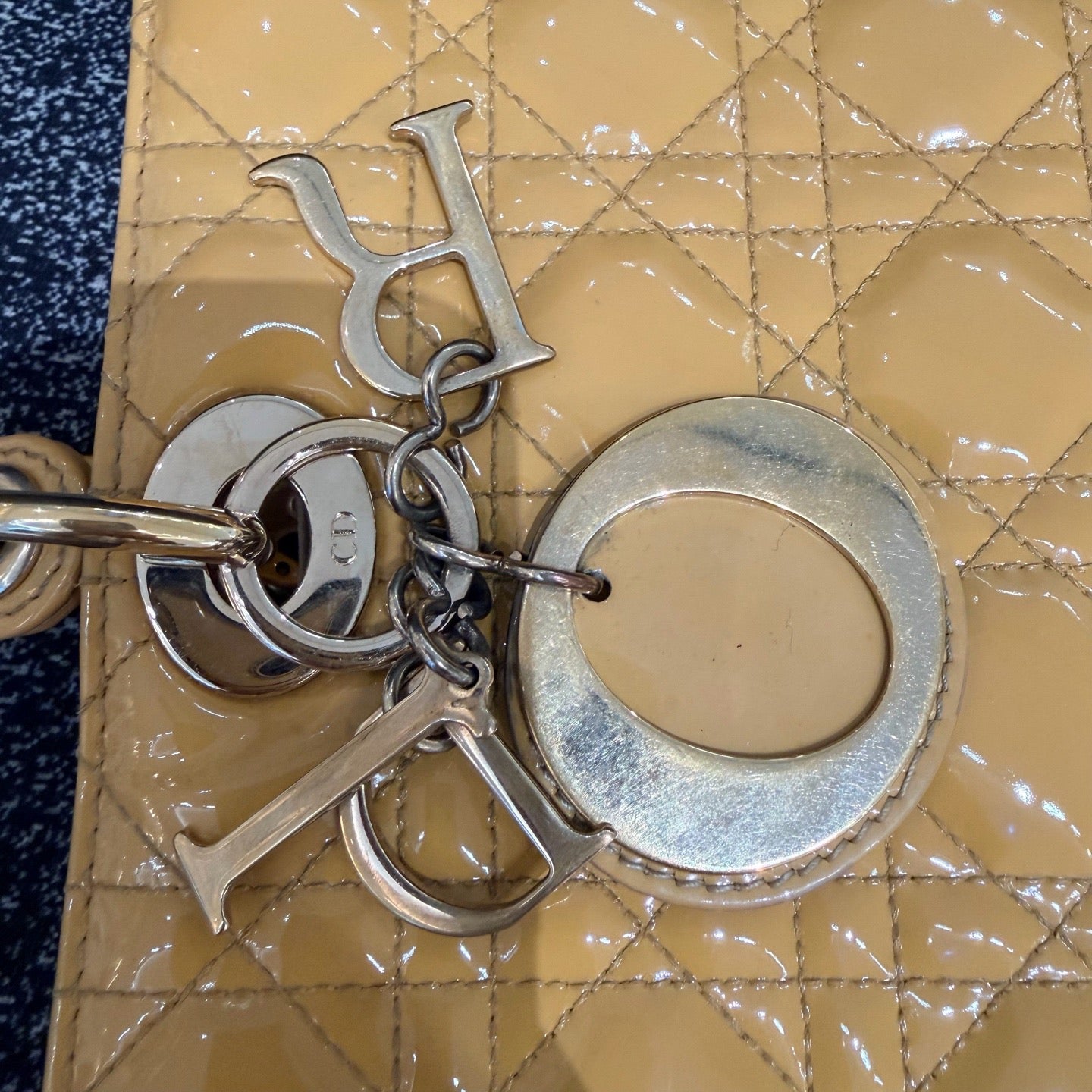 Dior - Lady Dior - Patent leather - Yellow - (medium)