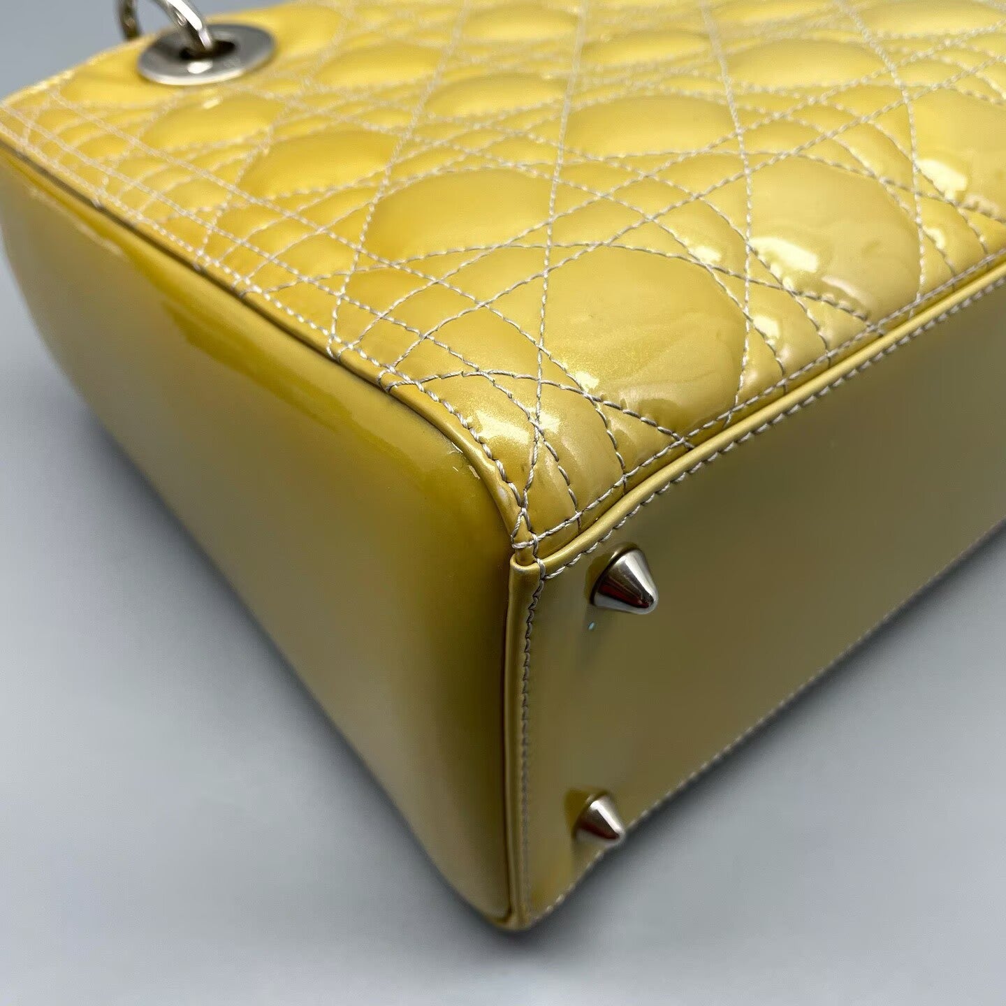 Dior - Lady Dior - Patent leather - Yellow - (Medium)