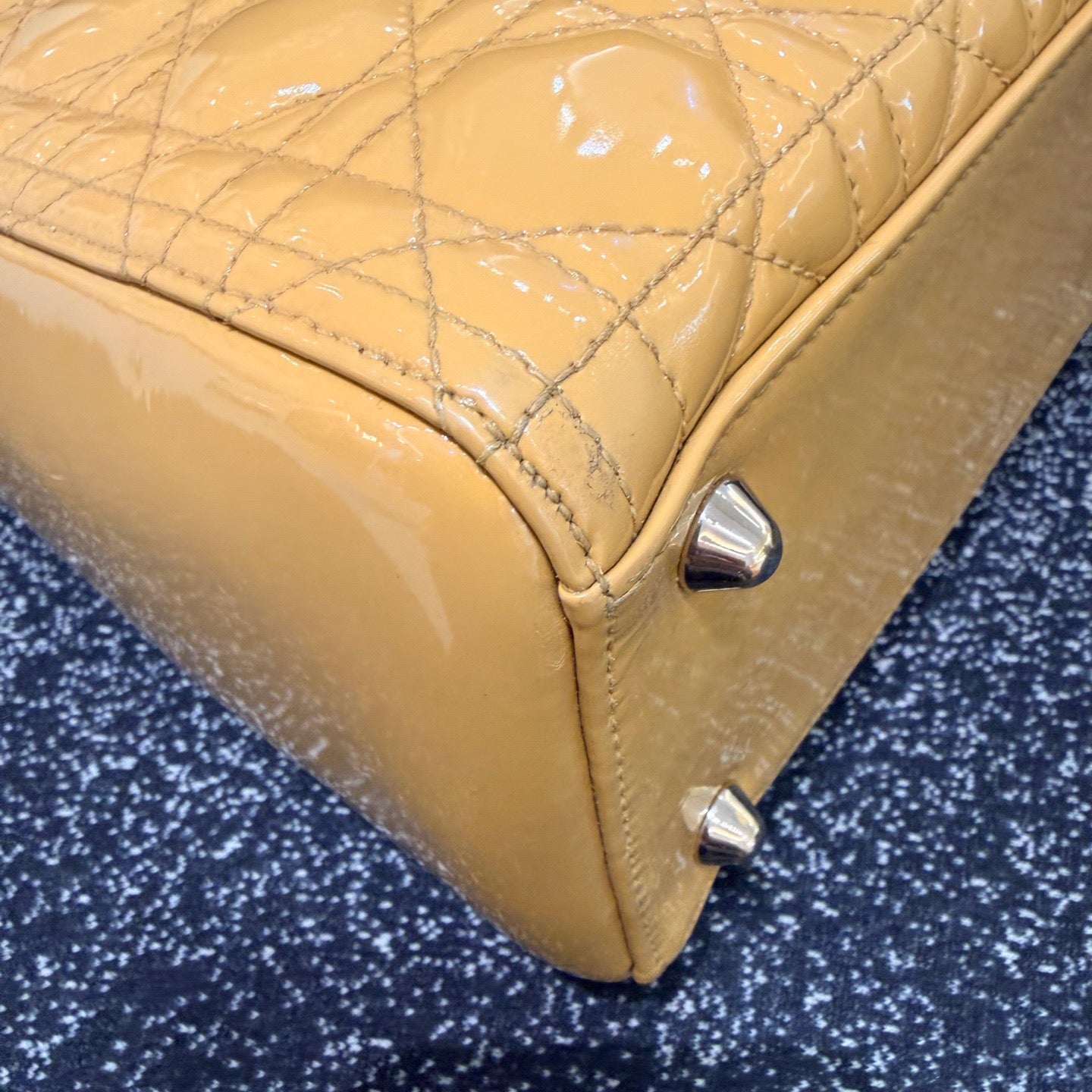 Dior - Lady Dior - Patent leather - Yellow - (medium)