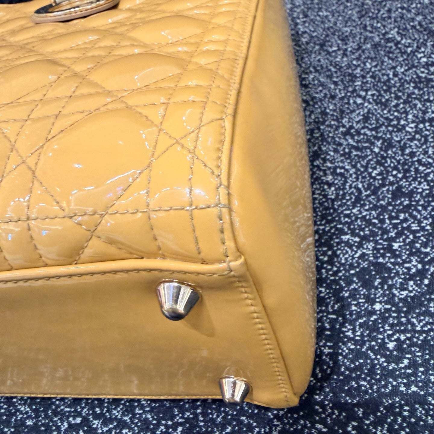 Dior - Lady Dior - Patent leather - Yellow - (medium)