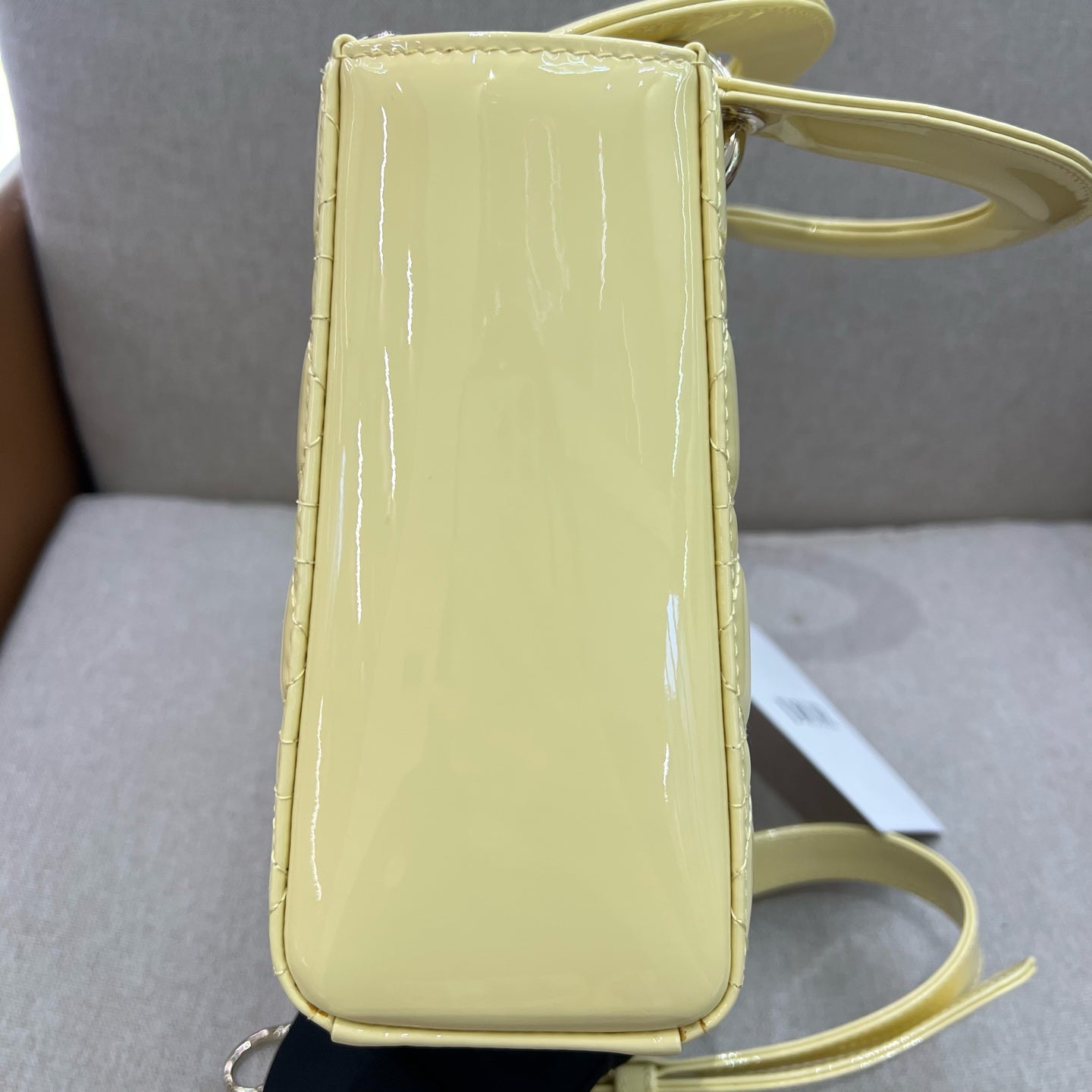Dior - Lady Dior - Patent leather - Yellow - (mini)