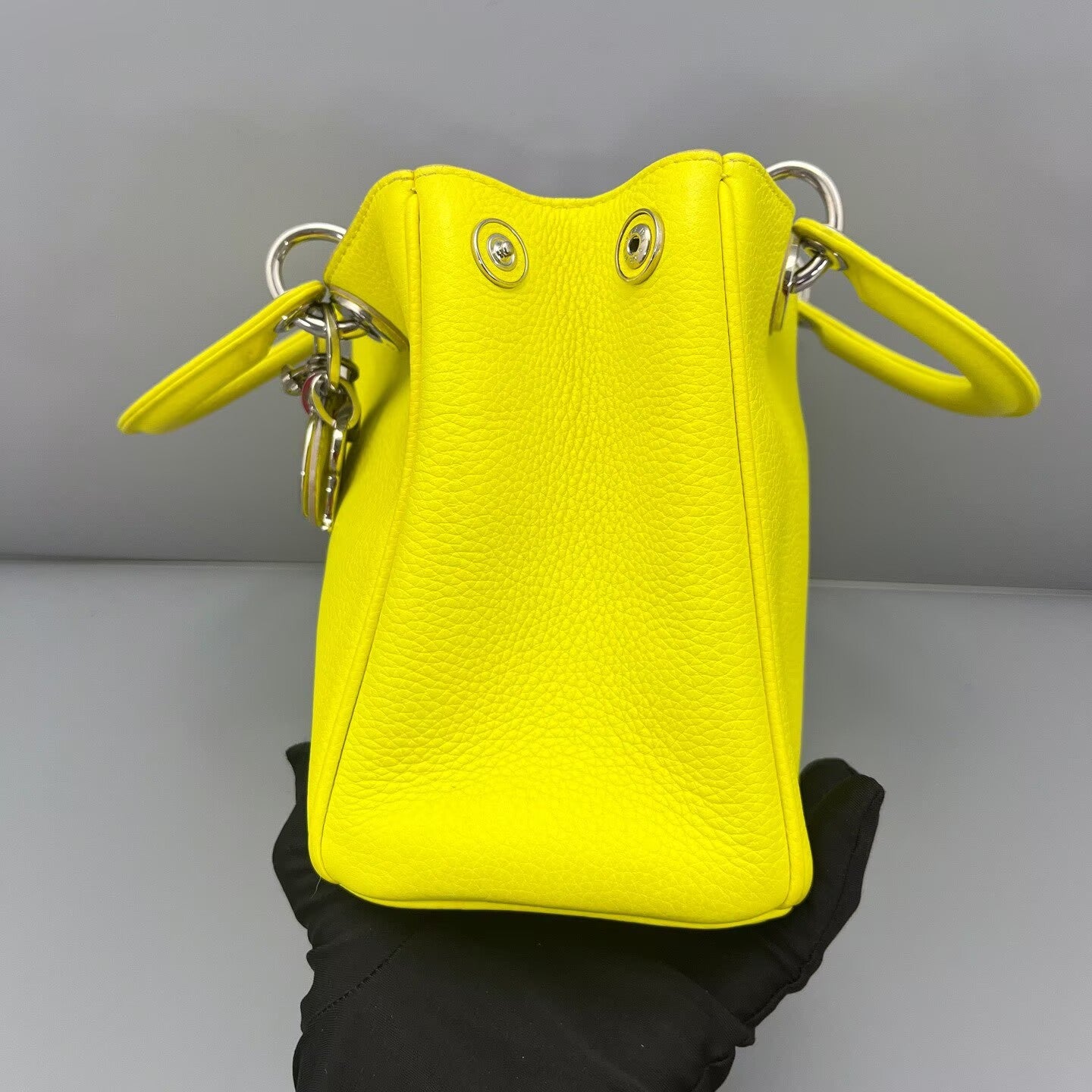 Dior - Lady Dior - Pebbled leather - Yellow - (small)
