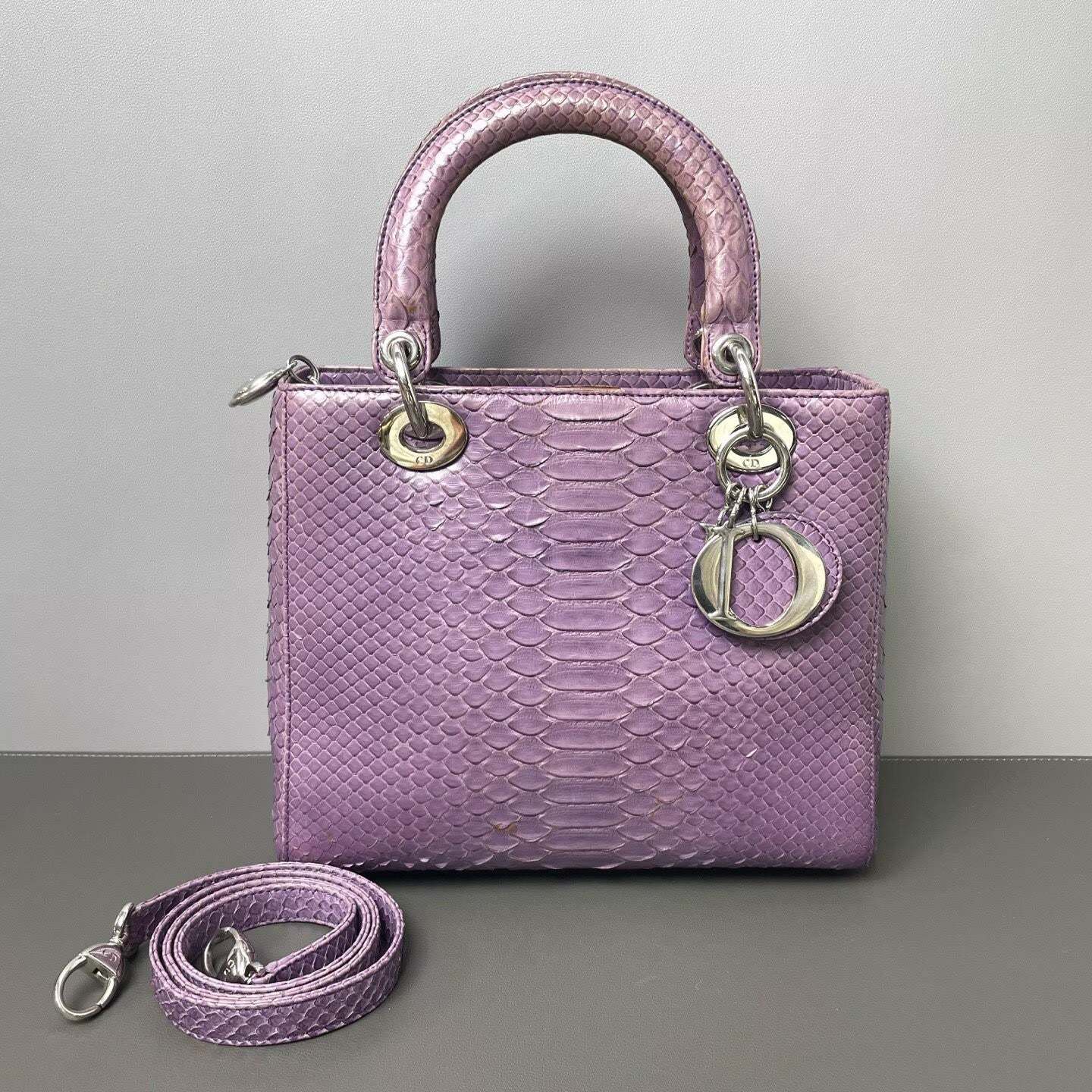 Dior - Lady Dior - Python leather - Purple - (medium)