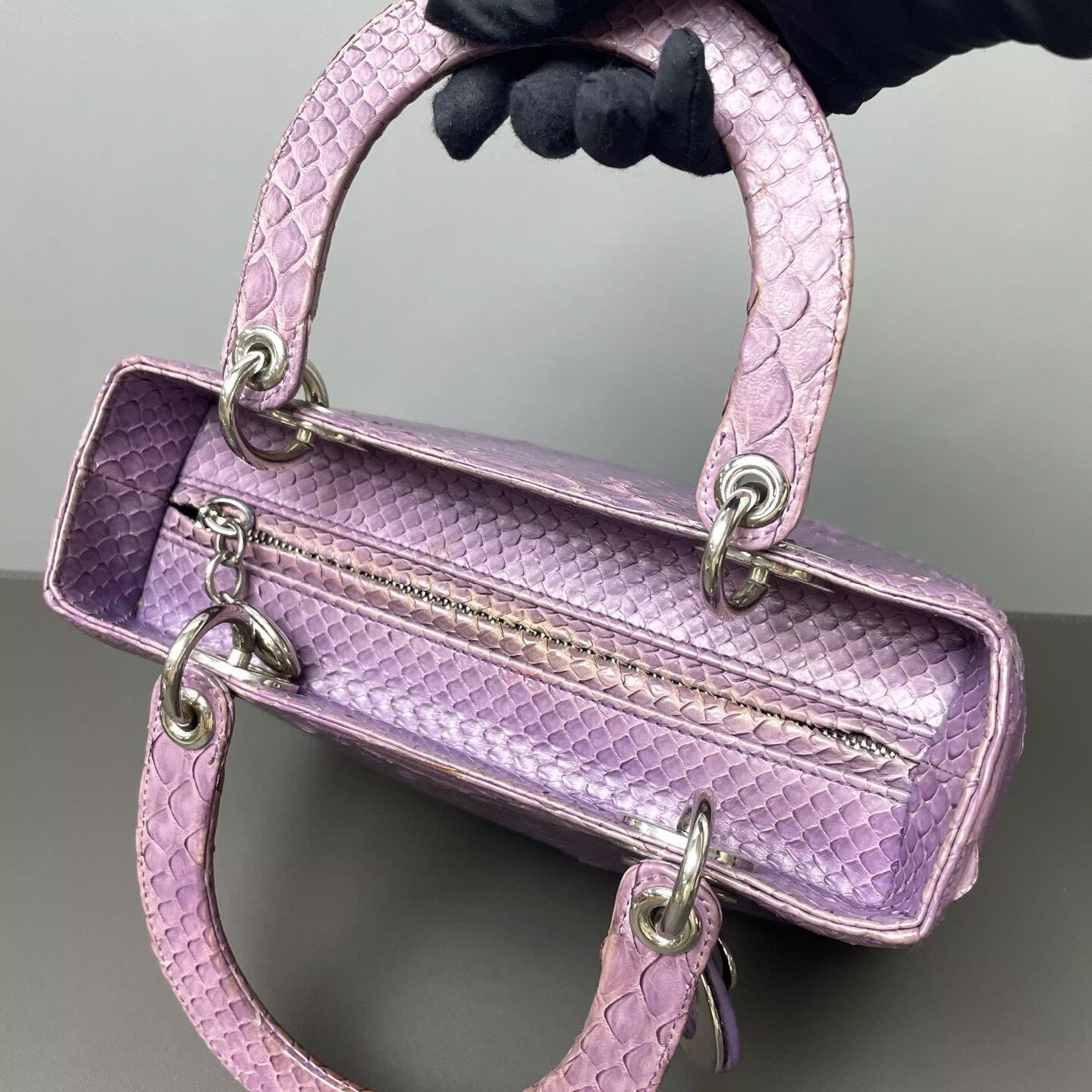 Dior - Lady Dior - Python leather - Purple - (medium)