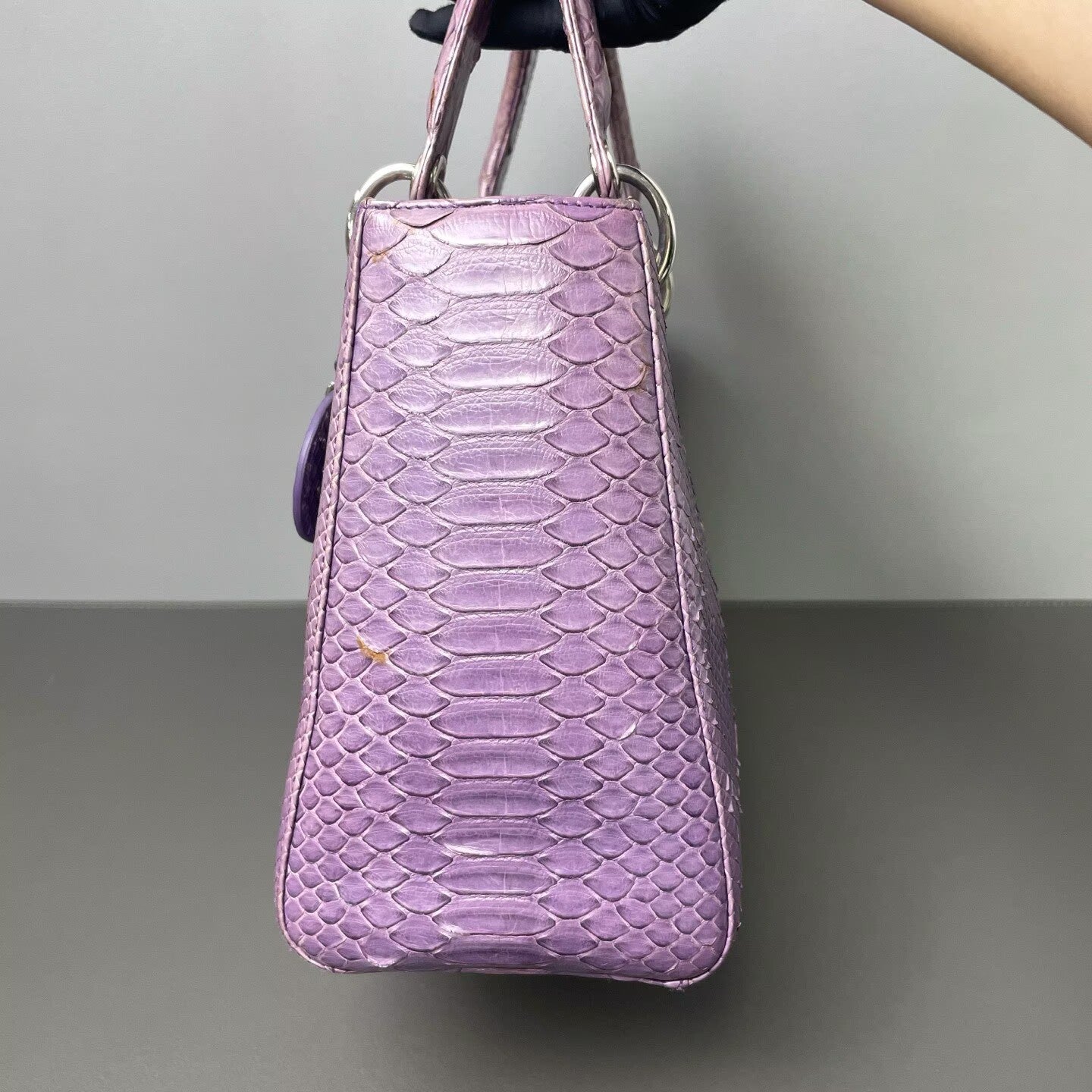 Dior - Lady Dior - Python leather - Purple - (medium)