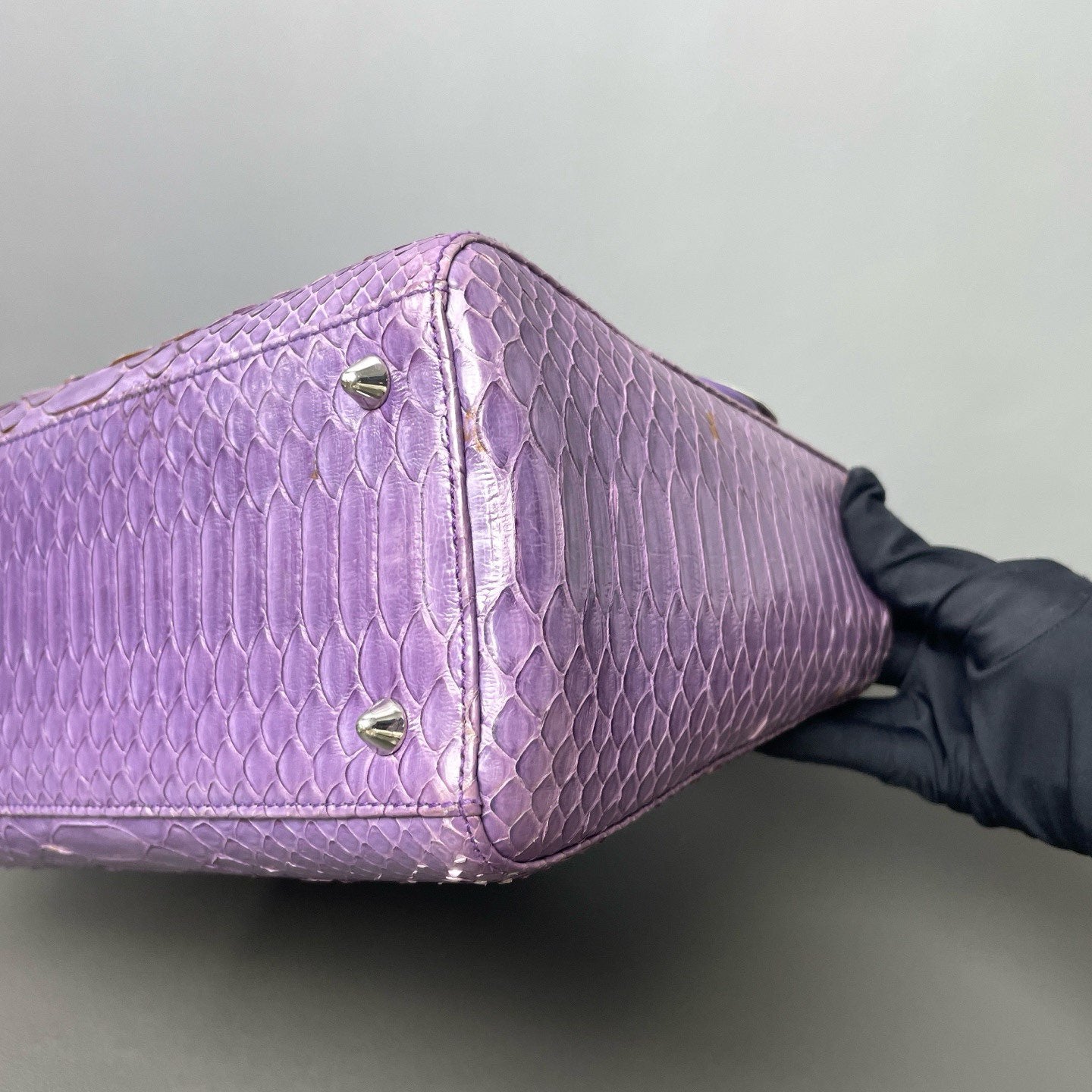 Dior - Lady Dior - Python leather - Purple - (medium)