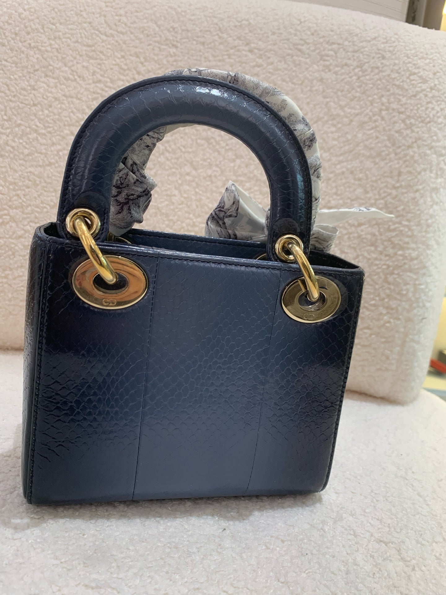 Dior - Lady Dior - Python skin - Gradient Blue - (Mini)