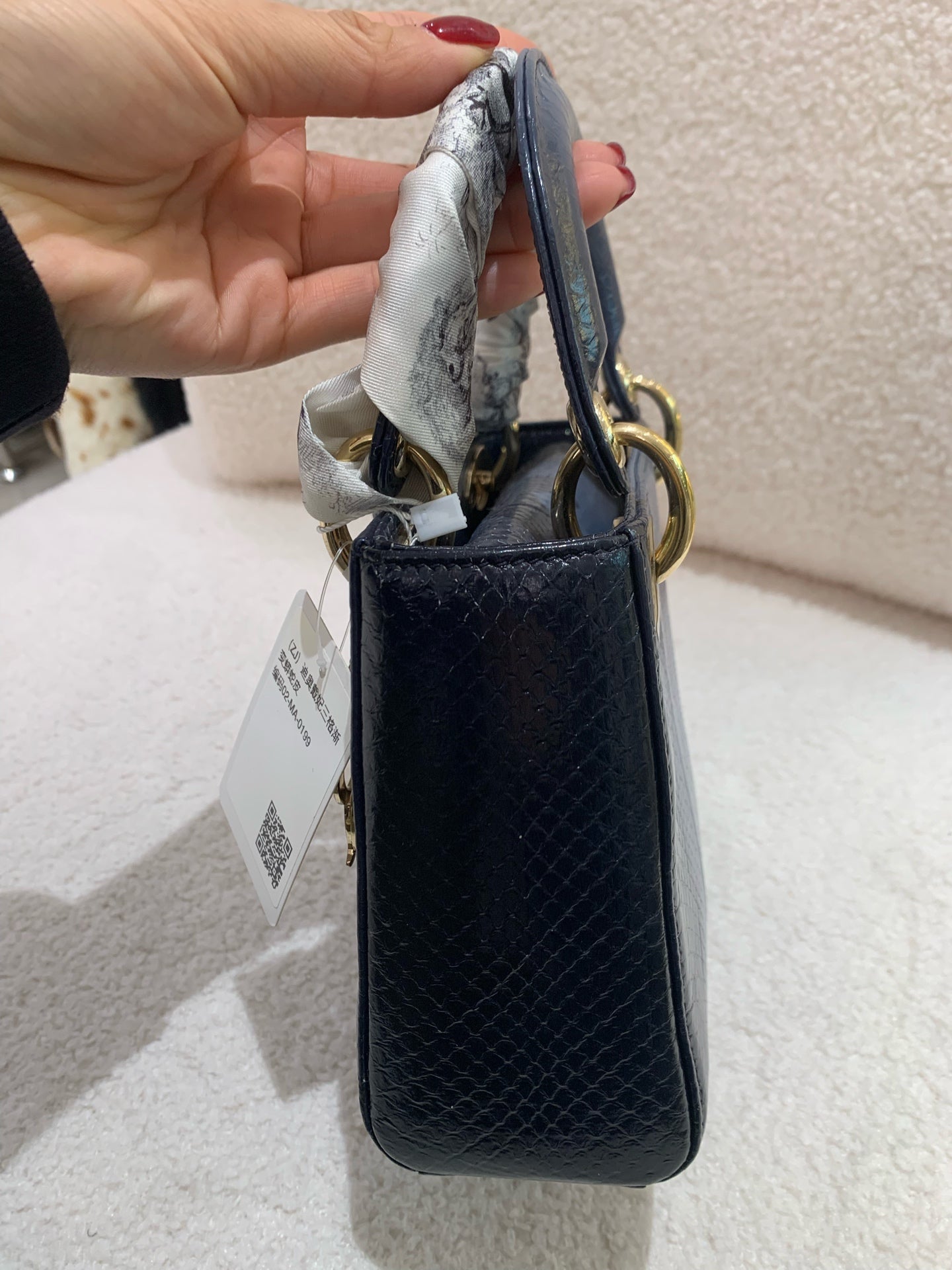 Dior - Lady Dior - Python skin - Gradient Blue - (Mini)