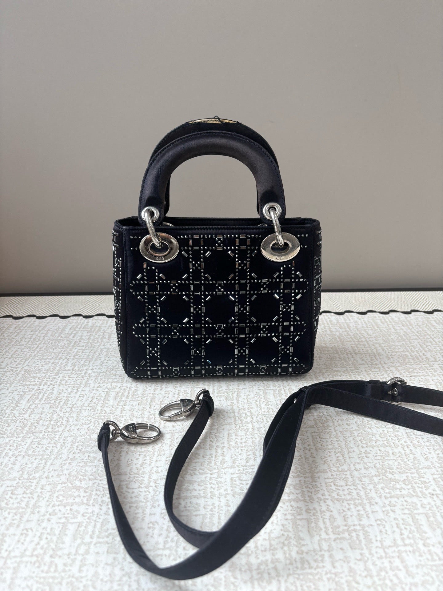 Dior - Lady Dior - Silk - Black - (mini)