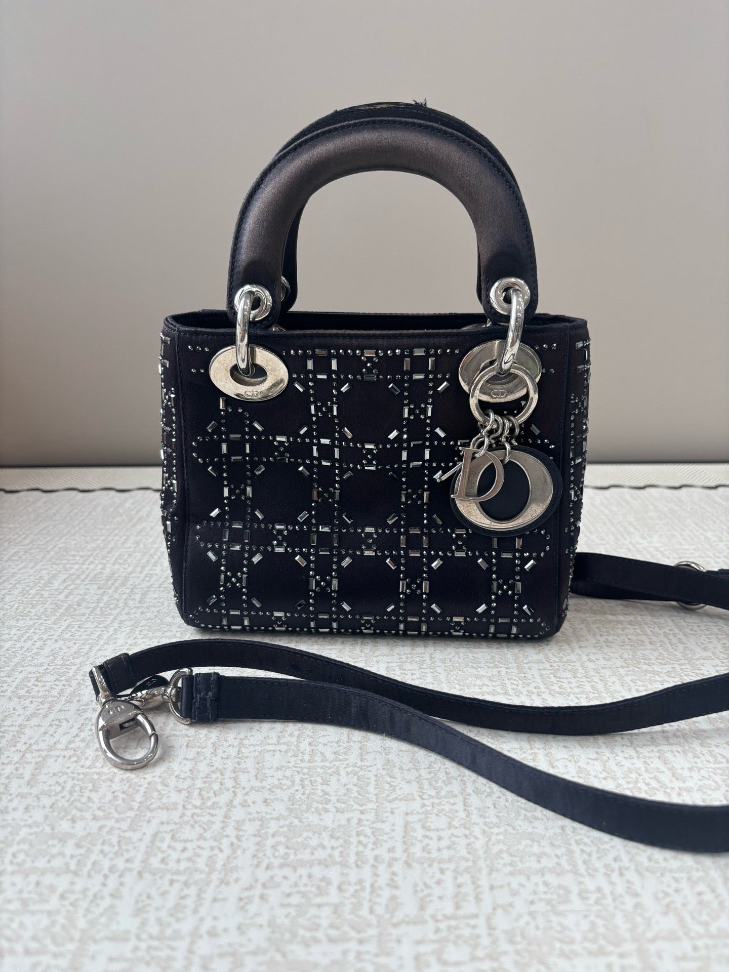Dior - Lady Dior - Silk - Black - (mini)