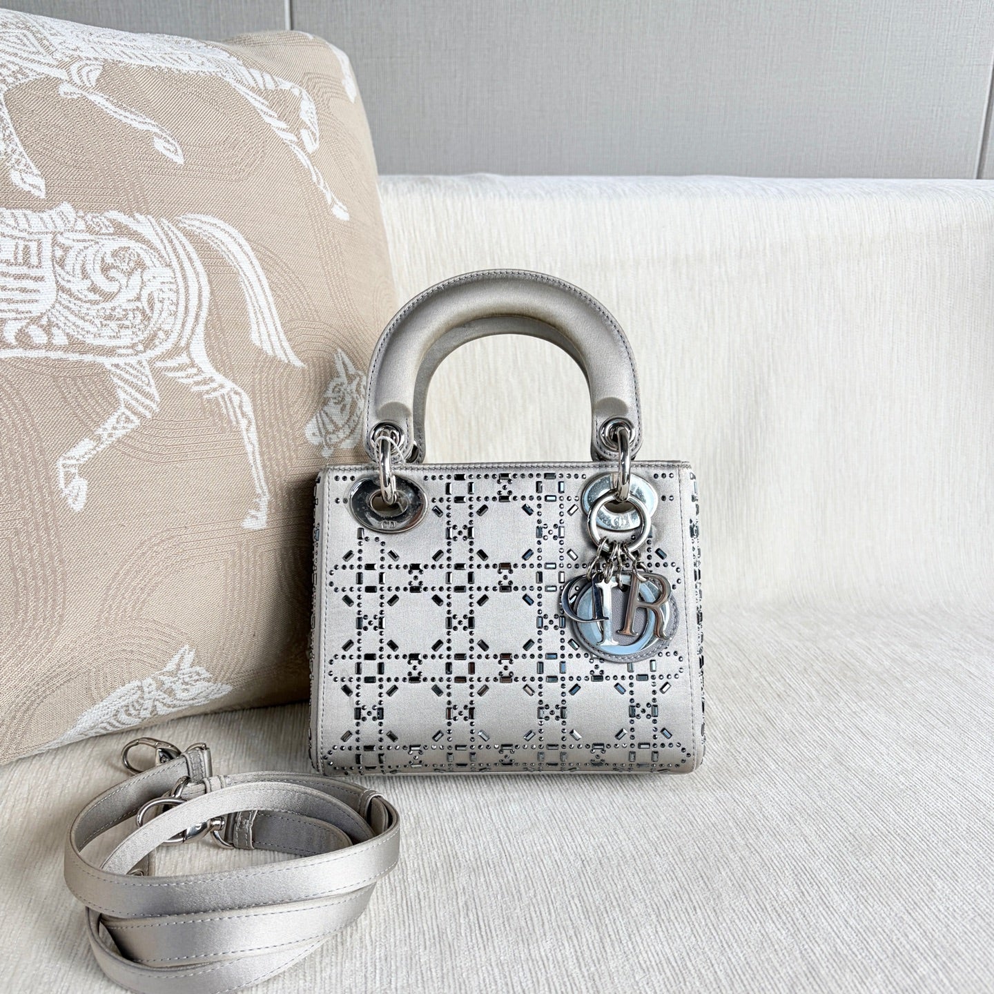 Dior - Lady Dior - Silk - Grey - (mini)