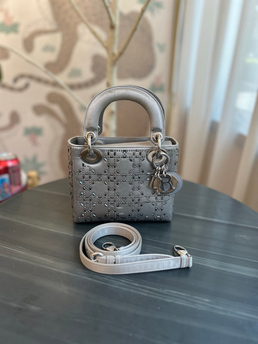 Dior - Lady Dior - Silk - Grey - (mini)