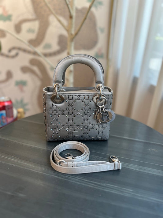 Dior - Lady Dior - Silk - Grey - (mini)