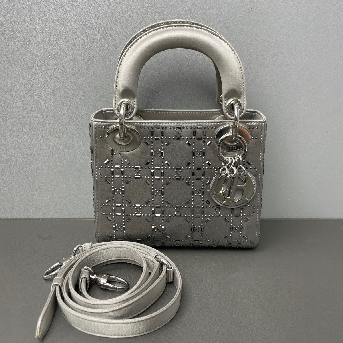 Dior - Lady Dior - Silk - Grey - (mini)