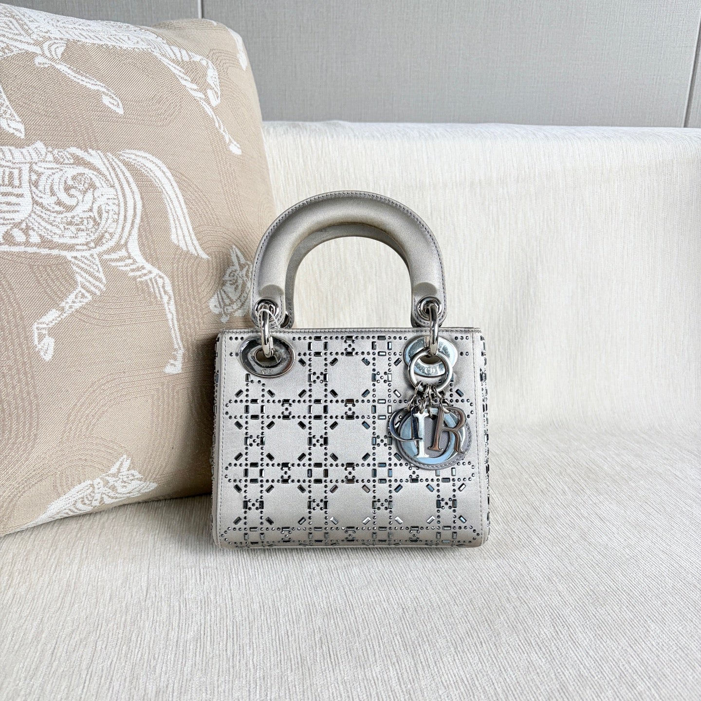 Dior - Lady Dior - Silk - Grey - (mini)