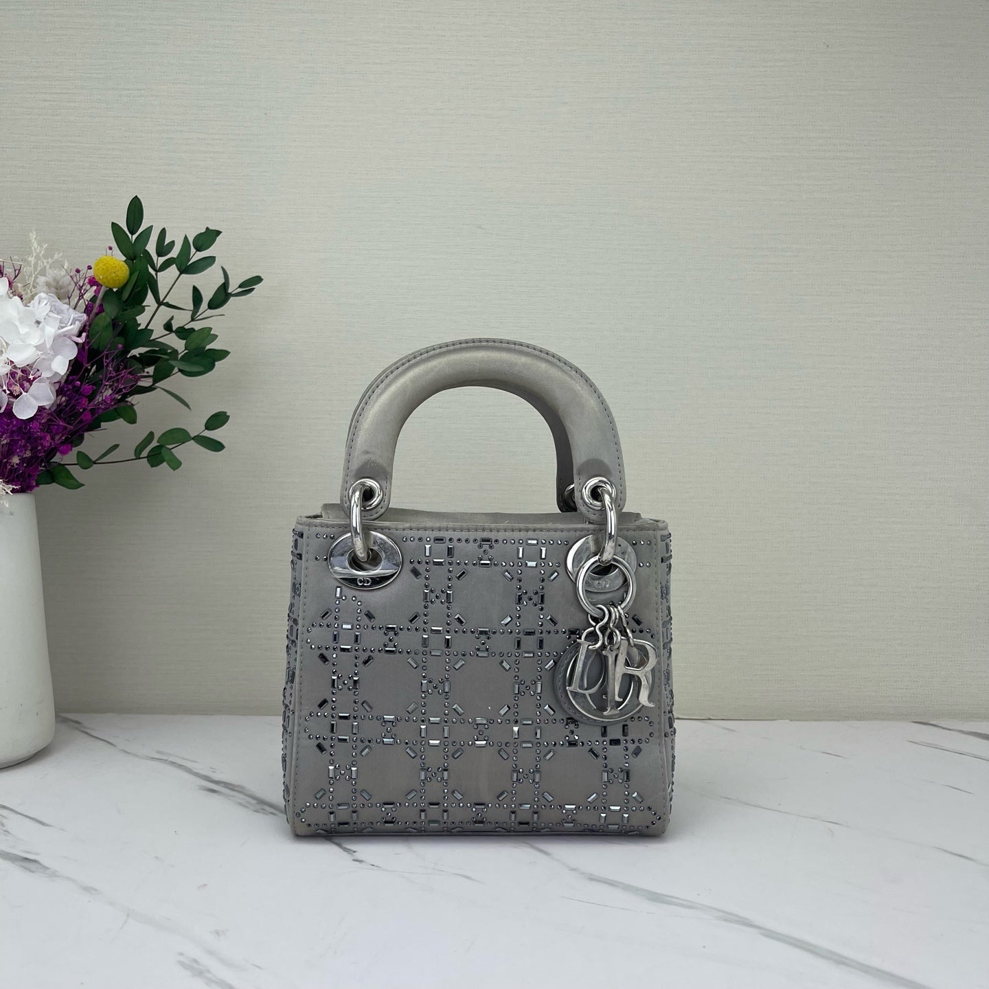 Dior - Lady Dior - Silk - Grey - (mini)