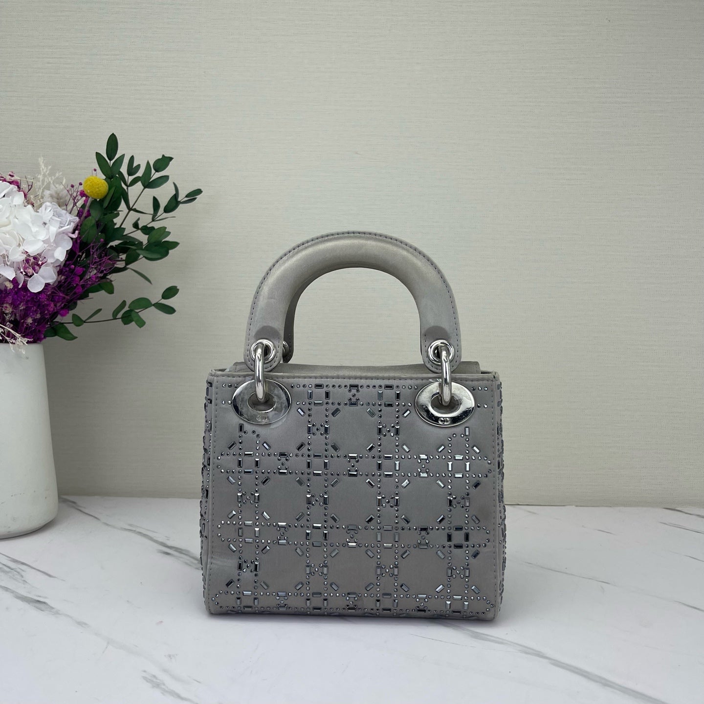 Dior - Lady Dior - Silk - Grey - (mini)