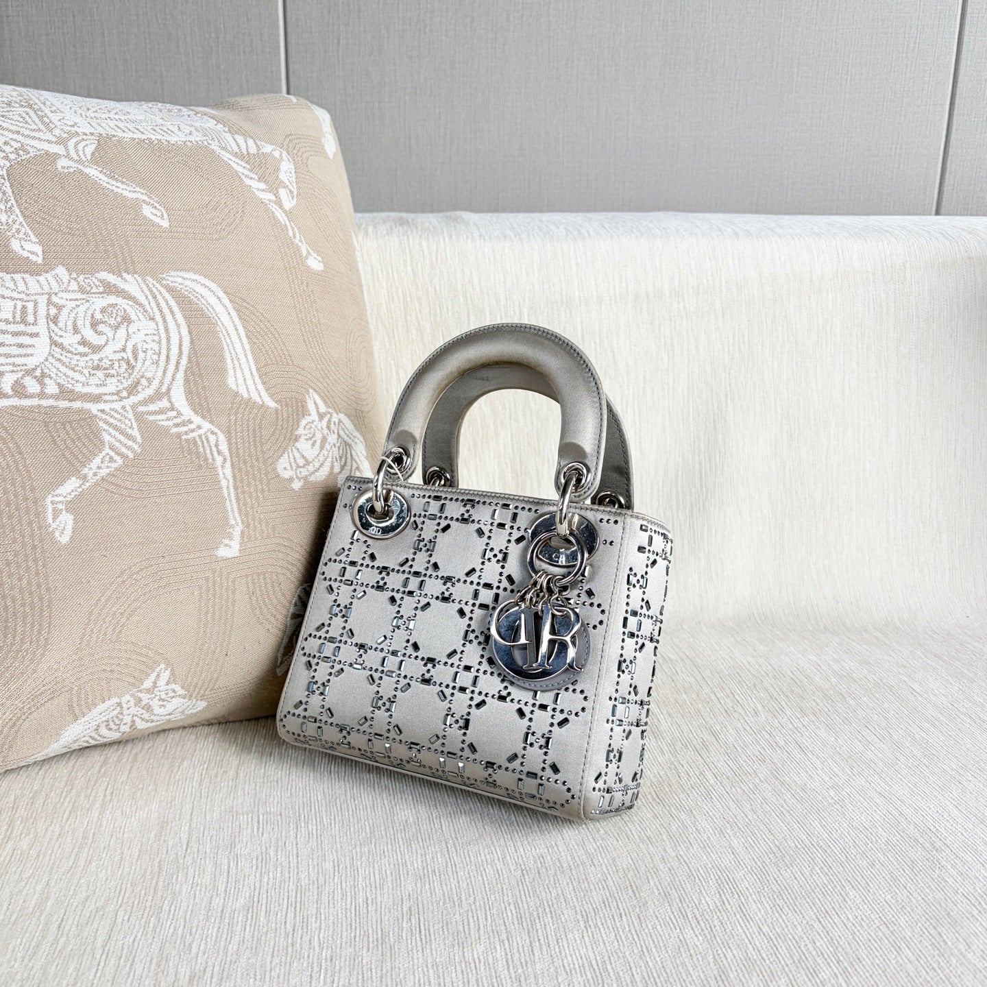Dior - Lady Dior - Silk - Grey - (mini)