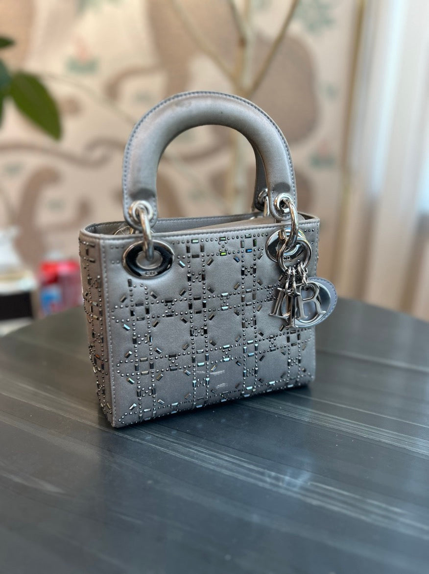 Dior - Lady Dior - Silk - Grey - (mini)
