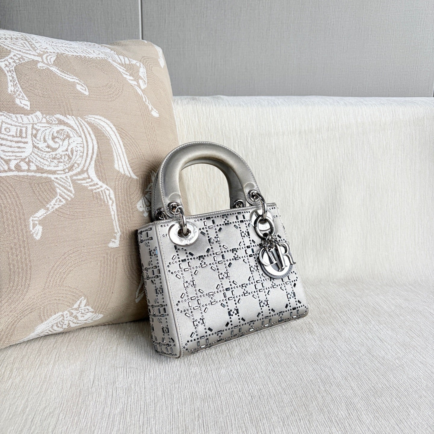 Dior - Lady Dior - Silk - Grey - (mini)