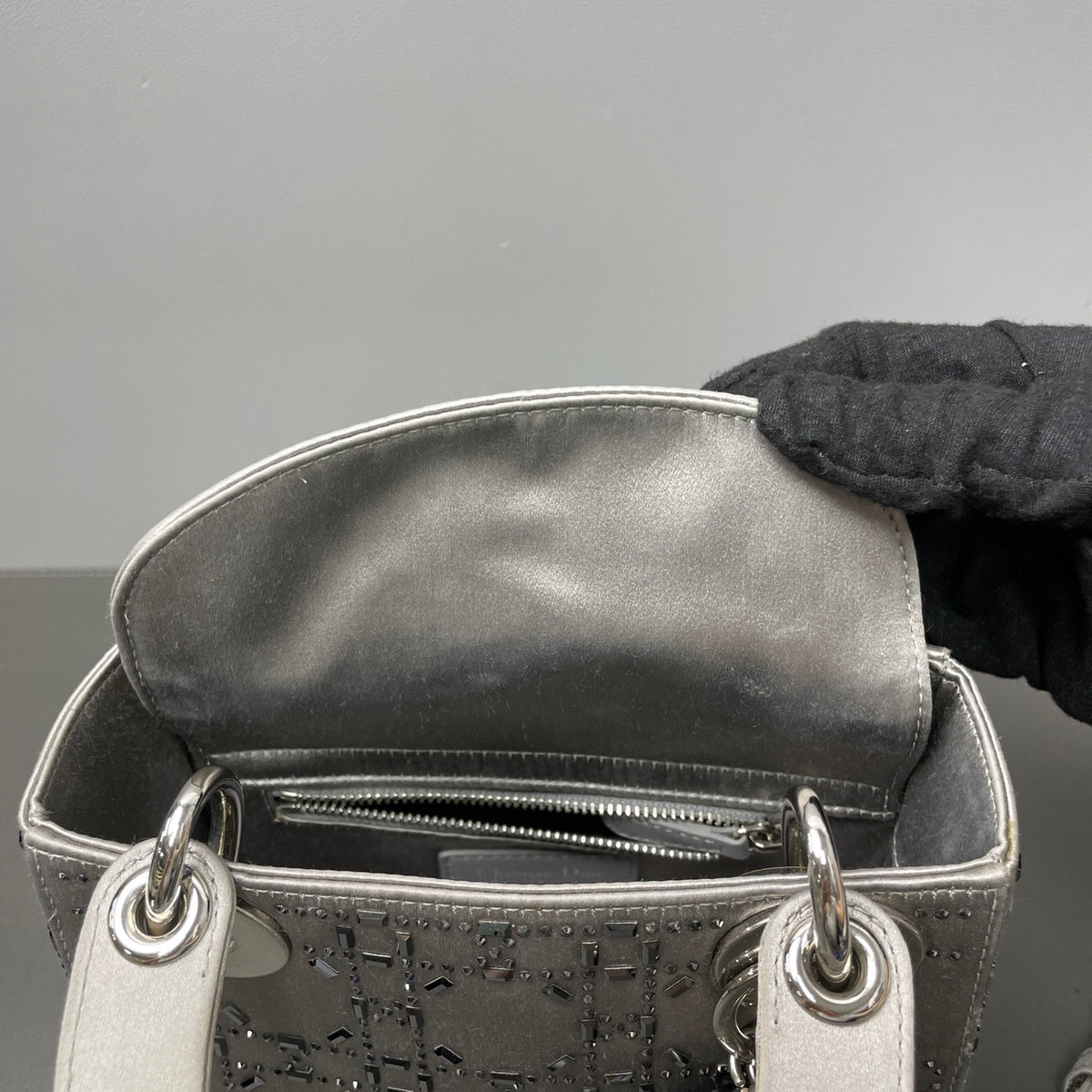 Dior - Lady Dior - Silk - Grey - (mini)