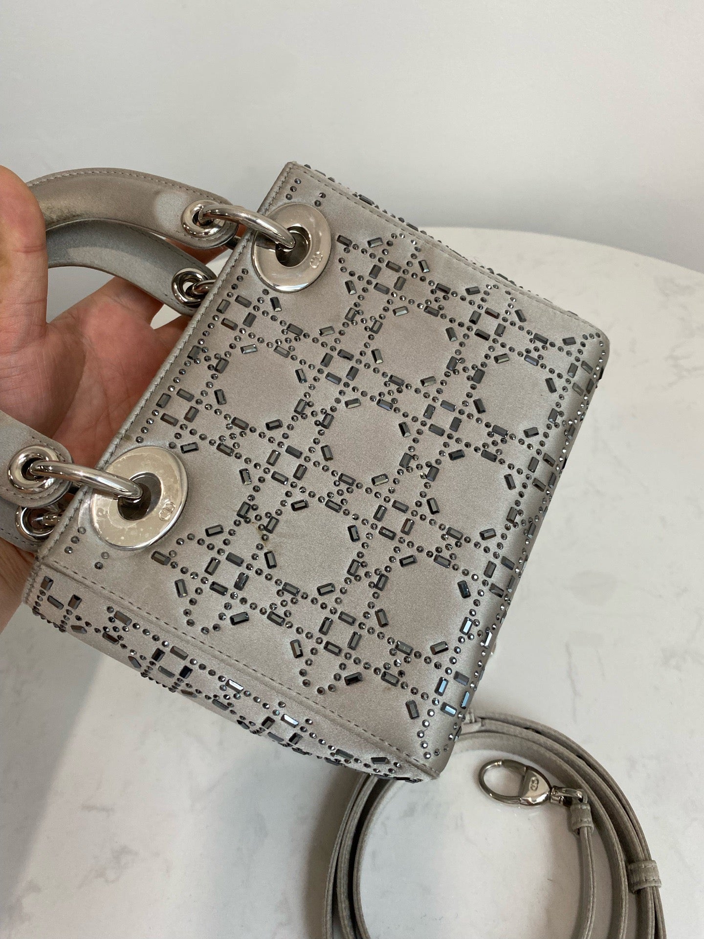 Dior - Lady Dior - Silk - Grey - (mini)