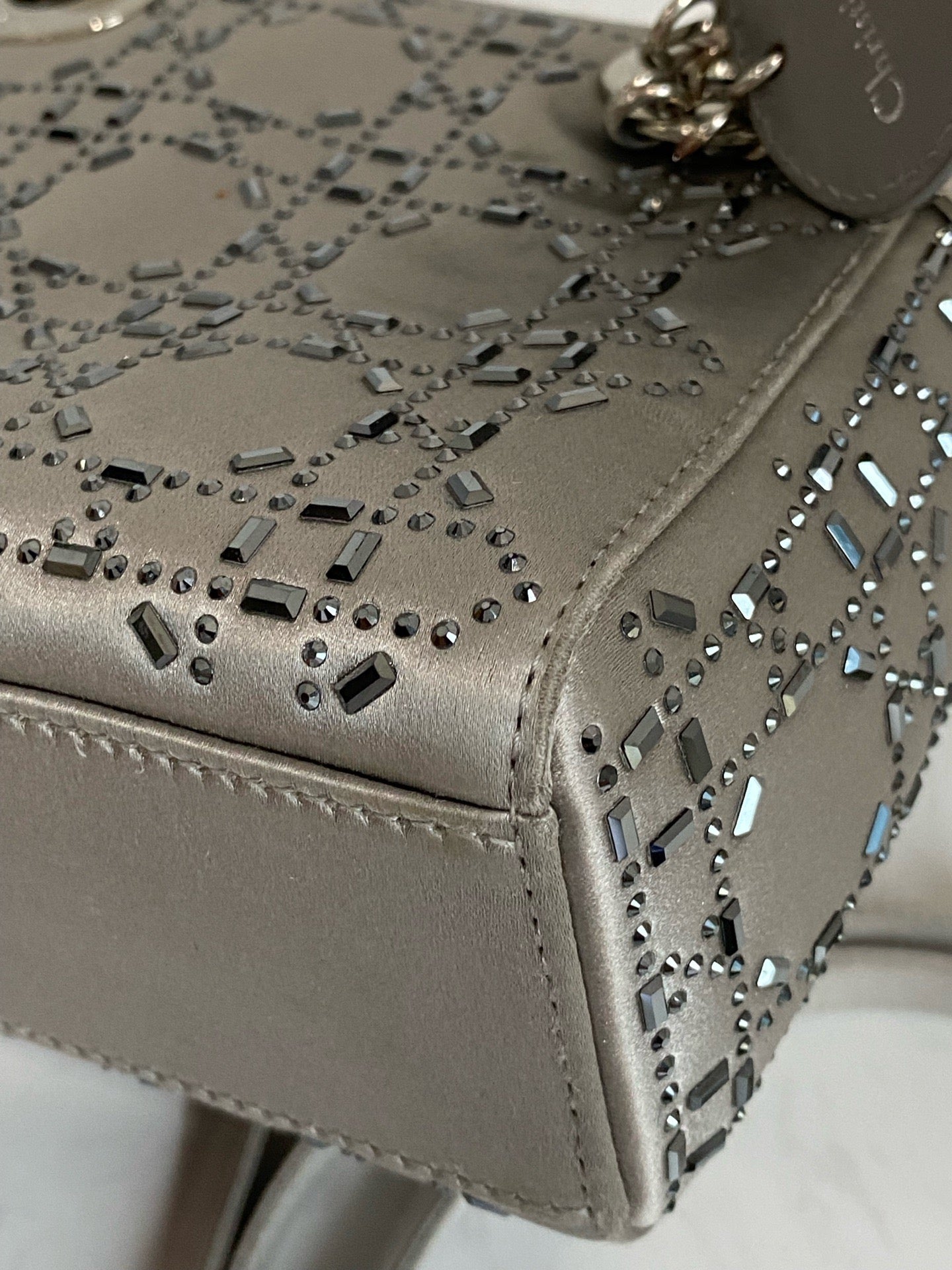 Dior - Lady Dior - Silk - Grey - (mini)