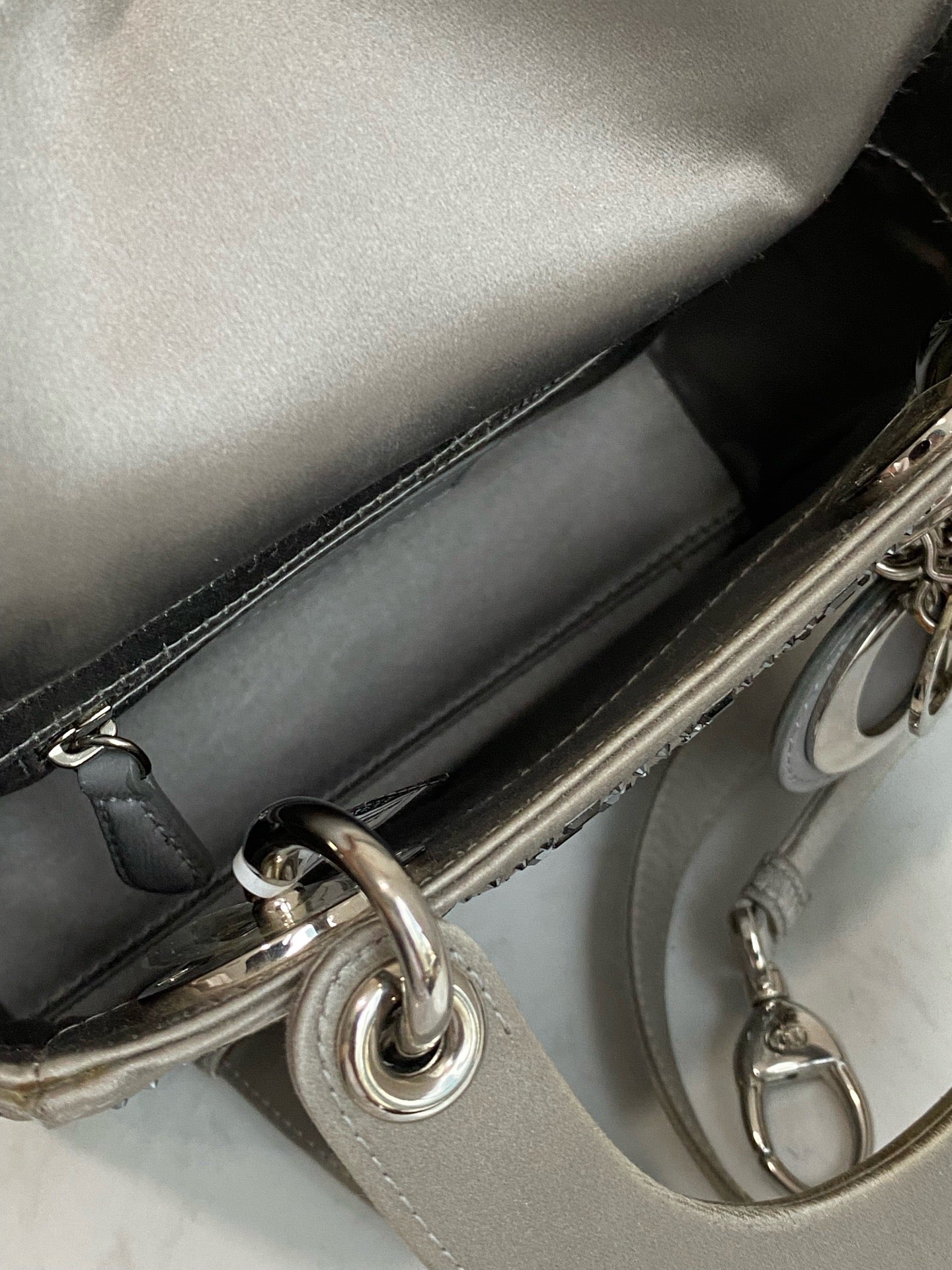 Dior - Lady Dior - Silk - Grey - (mini)
