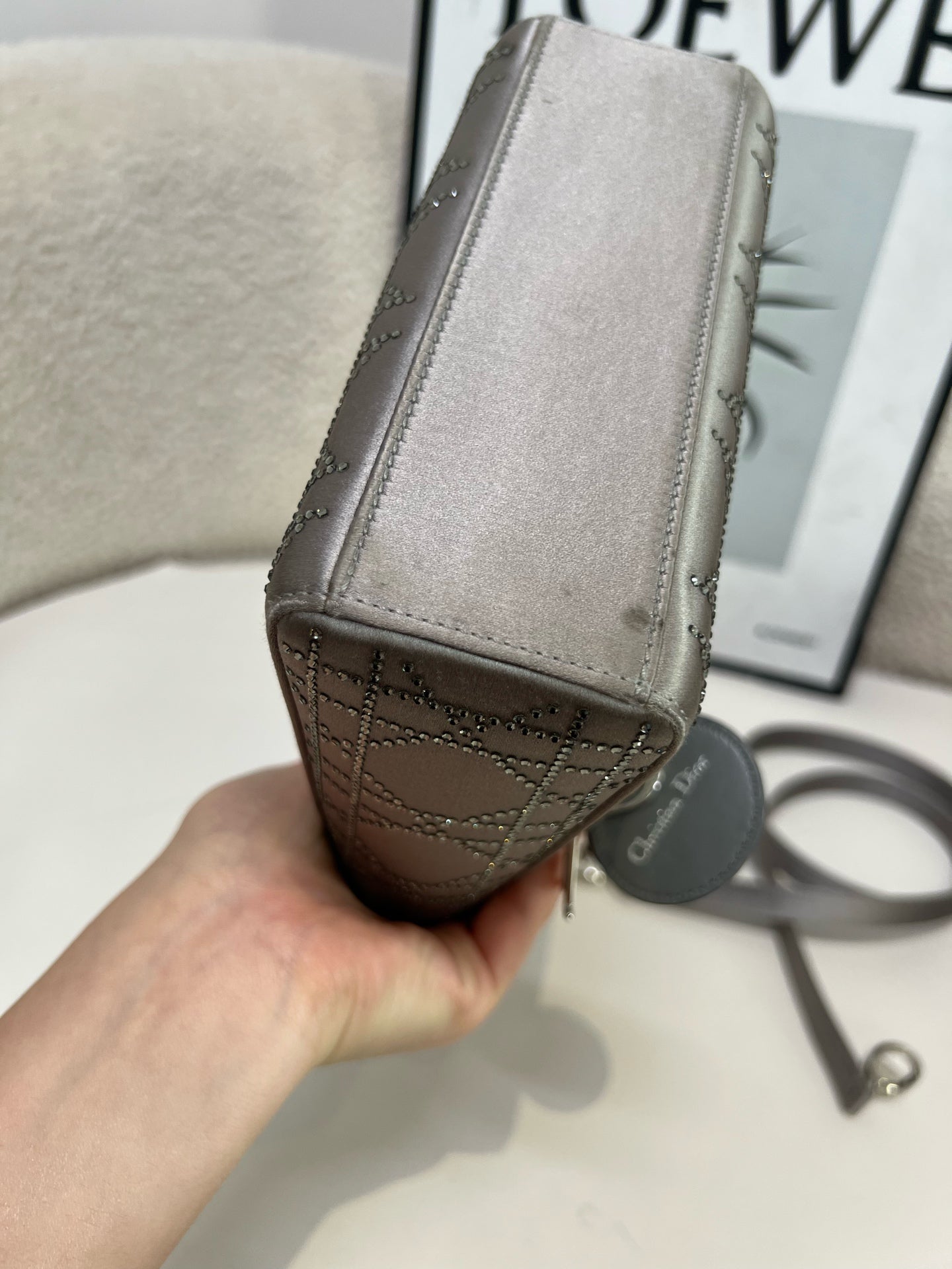 Dior - Lady Dior - Silk - Silver - (mini)