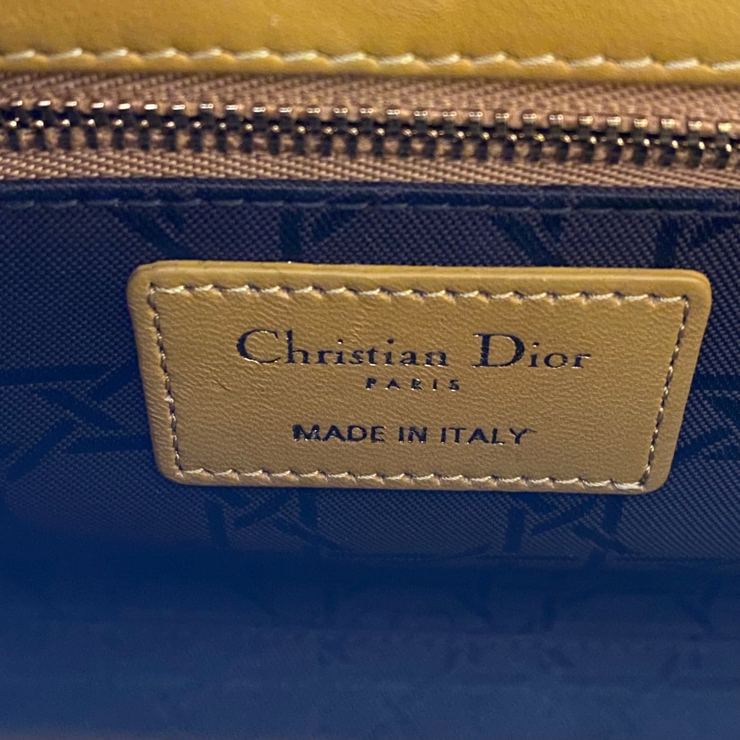 Dior - Lady Dior (Small) - Lambskin leather - Yellow with Gold-Tone Hardware - (Small)