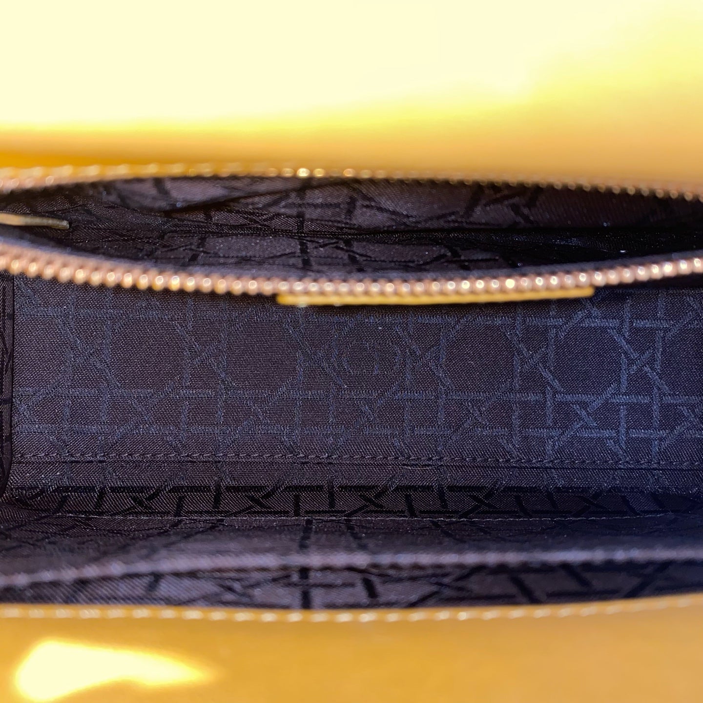 Dior - Lady Dior (Small) - Lambskin leather - Yellow with Gold-Tone Hardware - (Small)