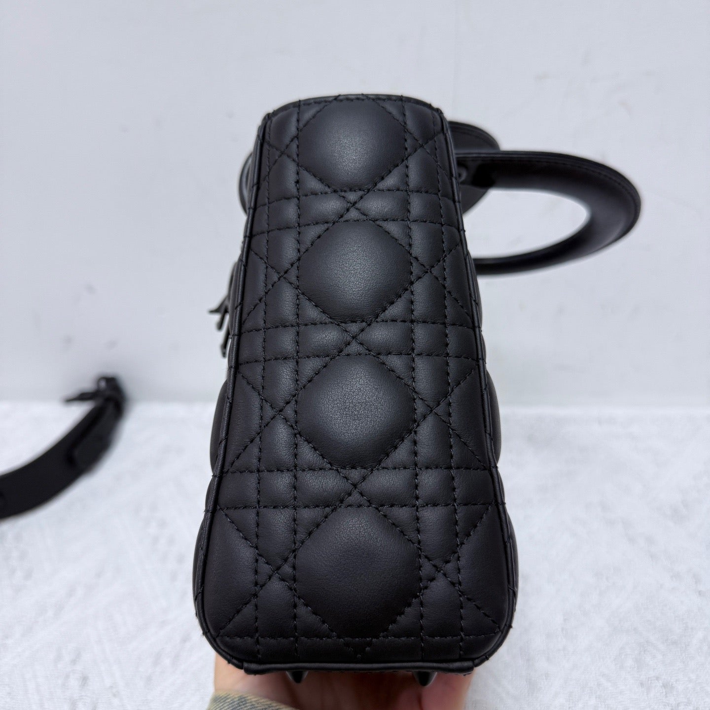 Dior - Lady Dior Small - Matte calfskin leather - Black - (Small)