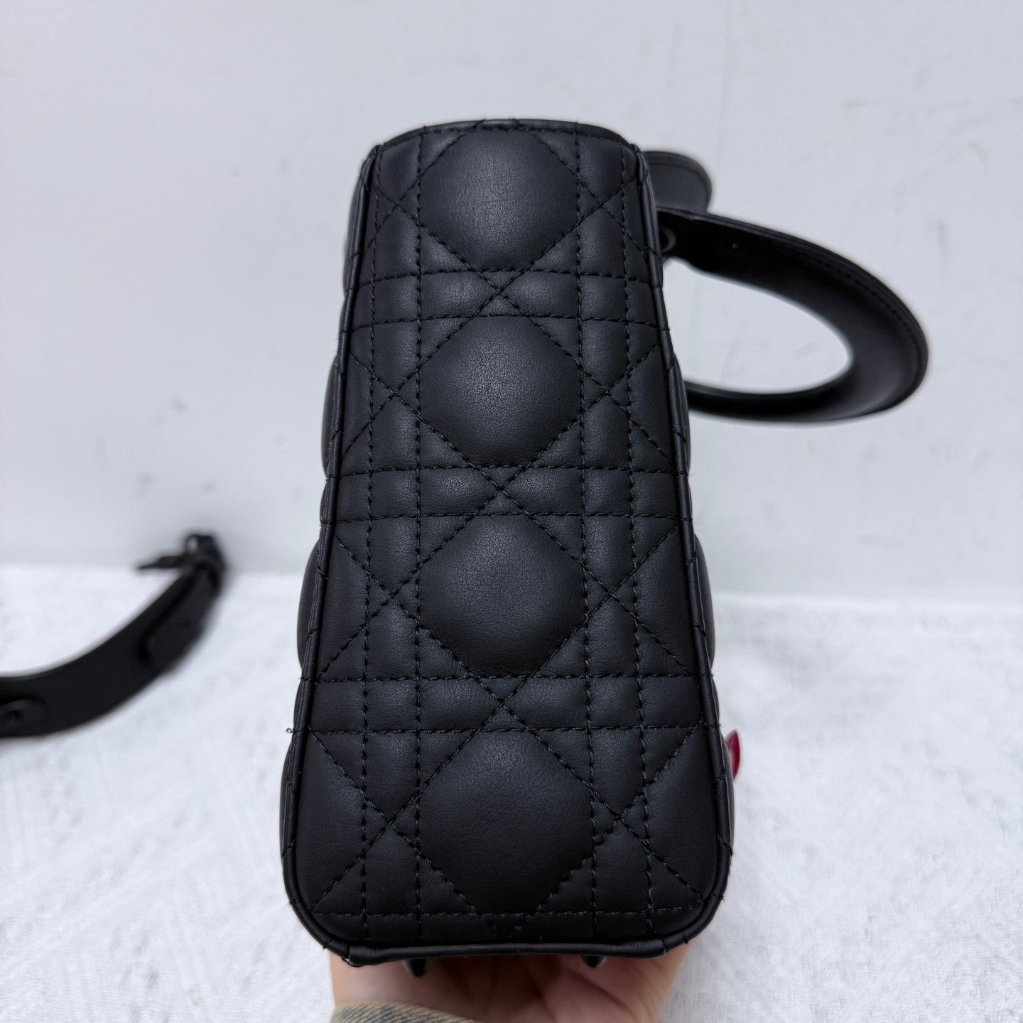 Dior - Lady Dior Small - Matte calfskin leather - Black - (Small)