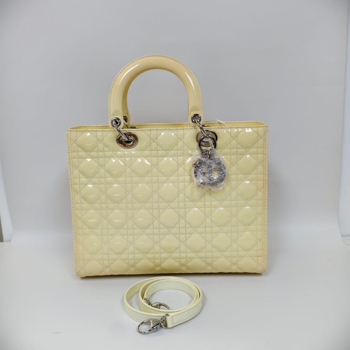 Dior - Lady Dior Small - Patent leather - Yellow - (small)