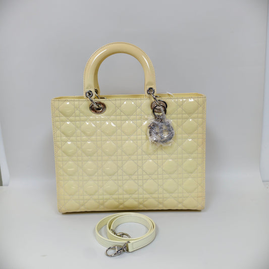 Dior - Lady Dior Small - Patent leather - Yellow - (small)