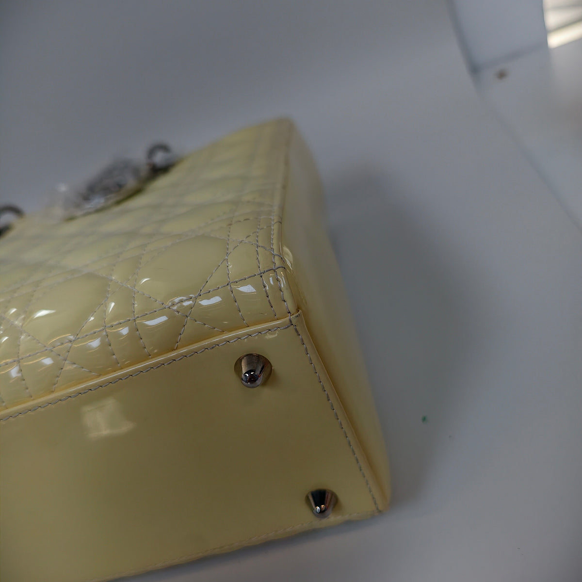 Dior - Lady Dior Small - Patent leather - Yellow - (small)