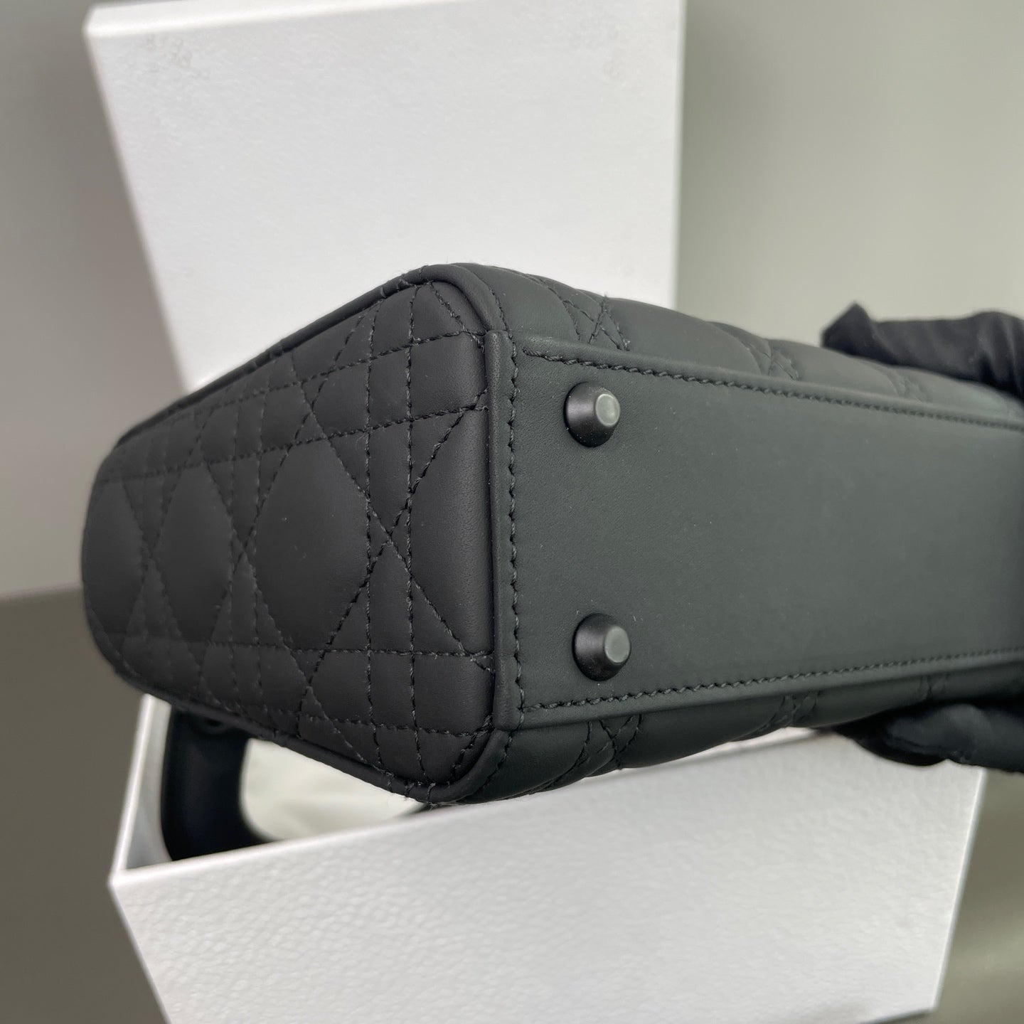 Dior - Lady Dior "So Black" Mini - Matte calfskin leather - Black - (mini)