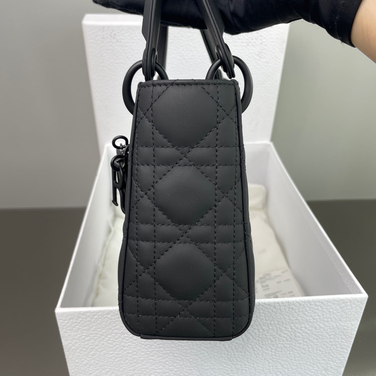 Dior - Lady Dior "So Black" Mini - Matte calfskin leather - Black - (mini)