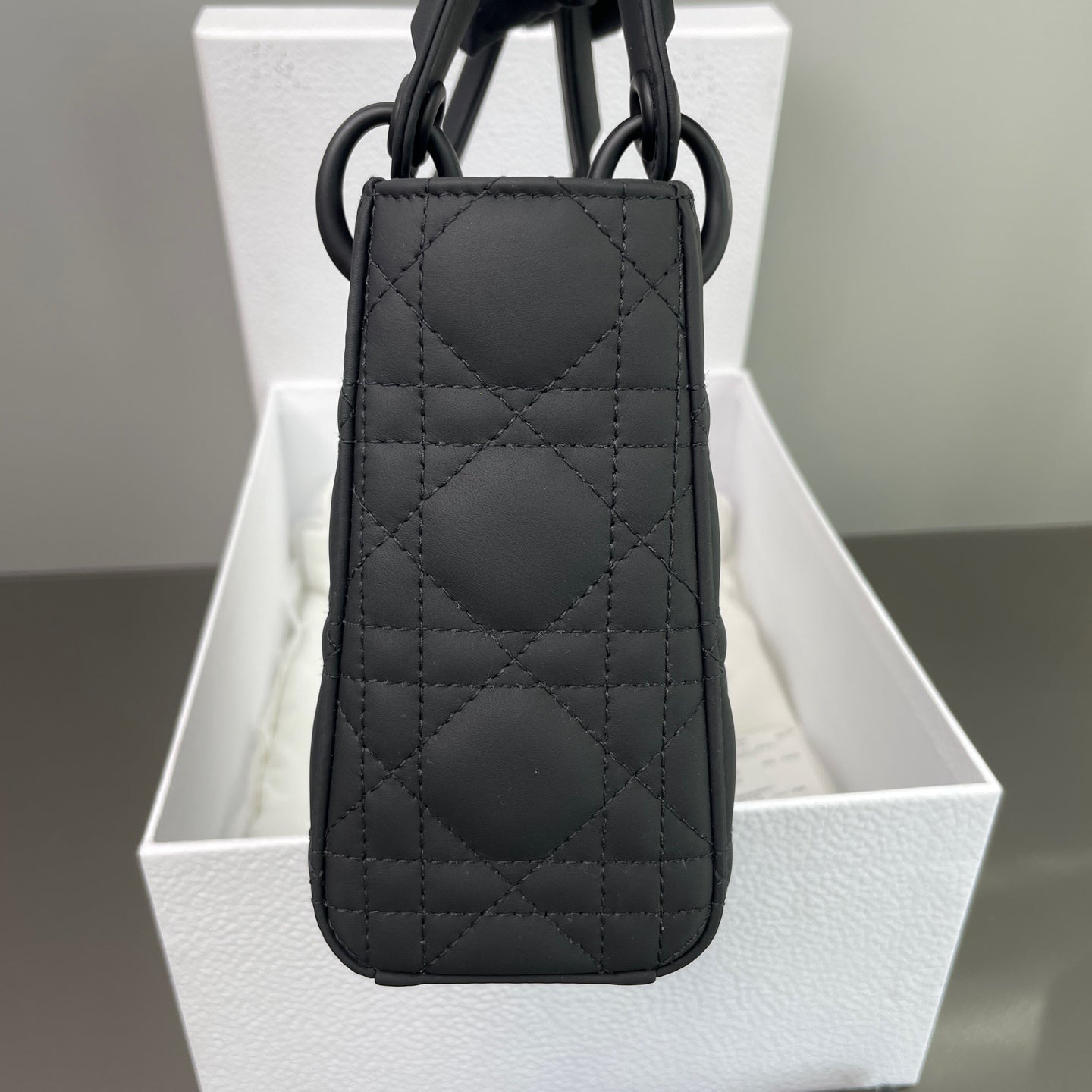 Dior - Lady Dior "So Black" Mini - Matte calfskin leather - Black - (mini)
