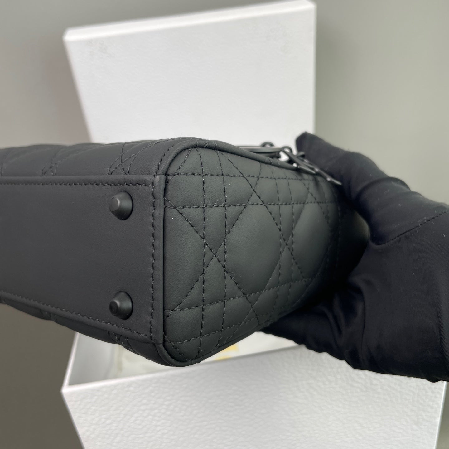 Dior - Lady Dior "So Black" Mini - Matte calfskin leather - Black - (mini)