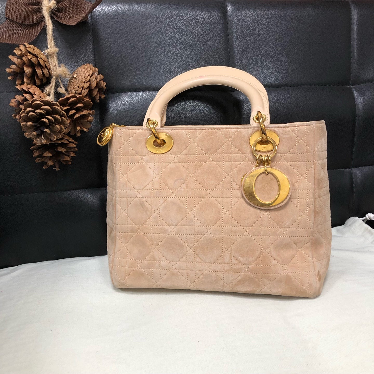Dior - Lady Dior - Suede - Pink - (medium)