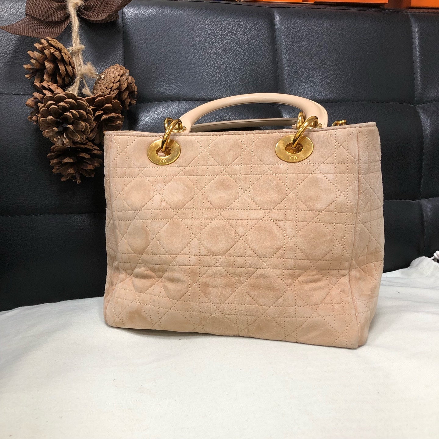 Dior - Lady Dior - Suede - Pink - (medium)
