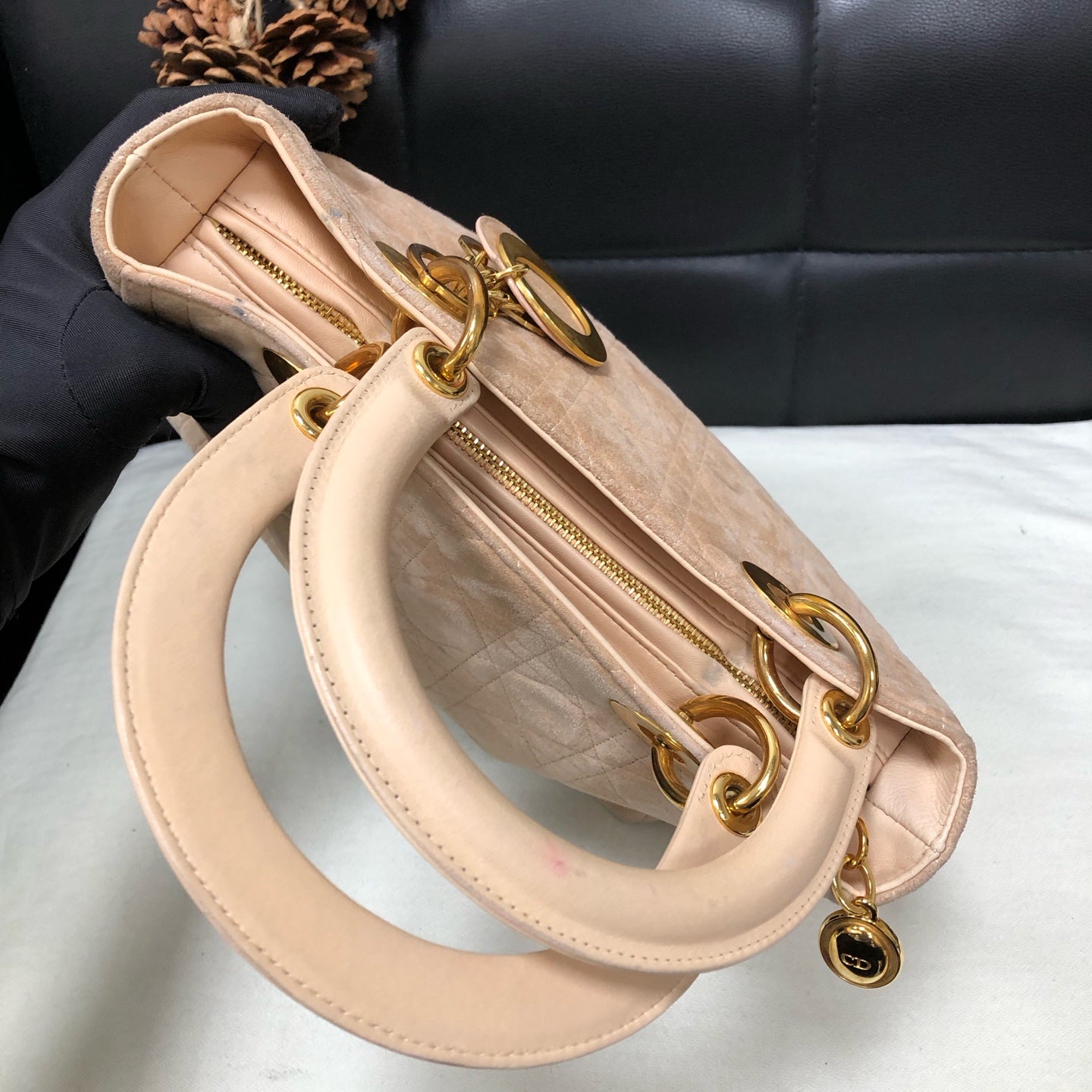 Dior - Lady Dior - Suede - Pink - (medium)
