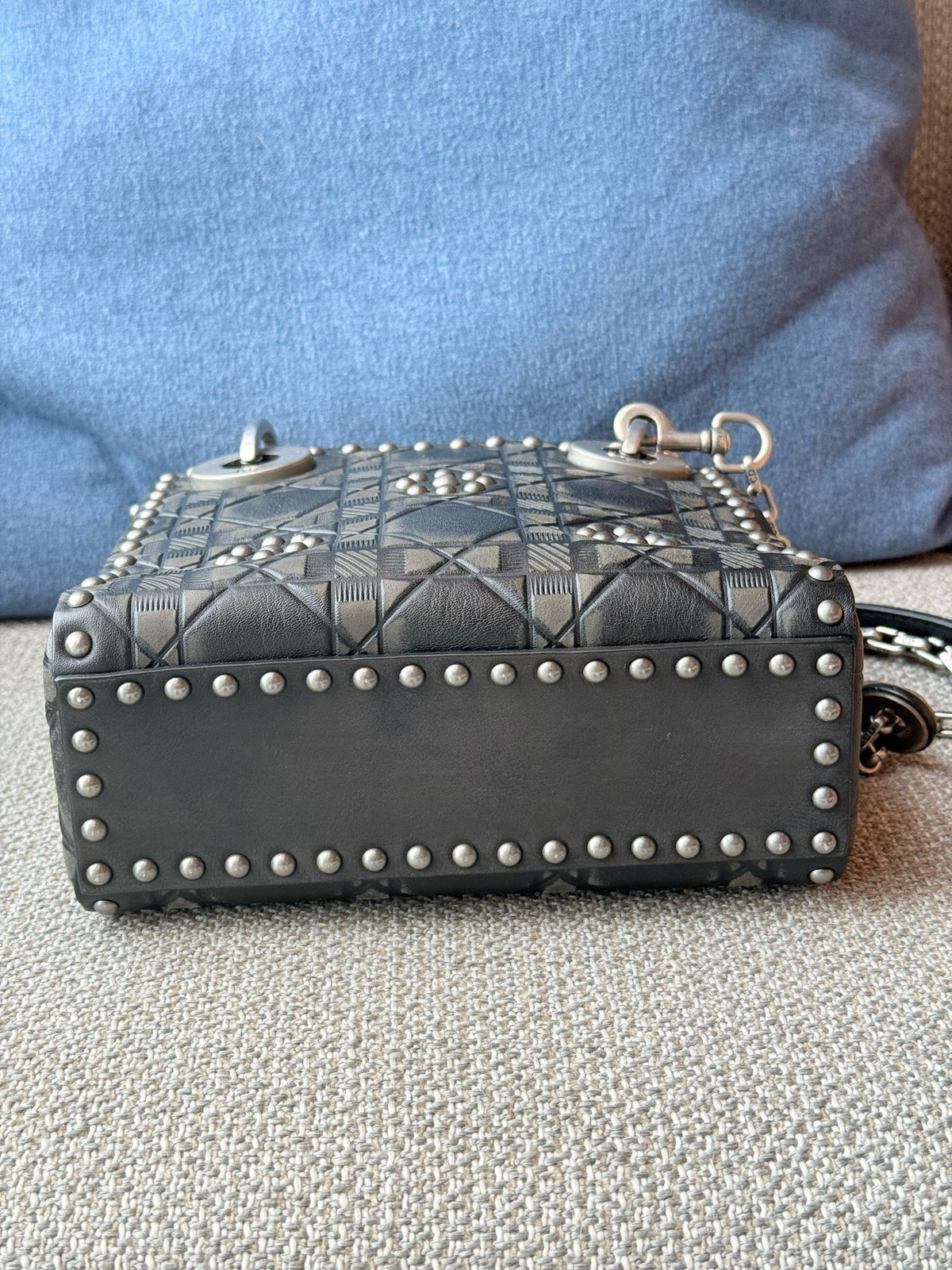 Dior - Lady Dior Three-Compartment Limited Edition Studded - Leather - Black - (mini)