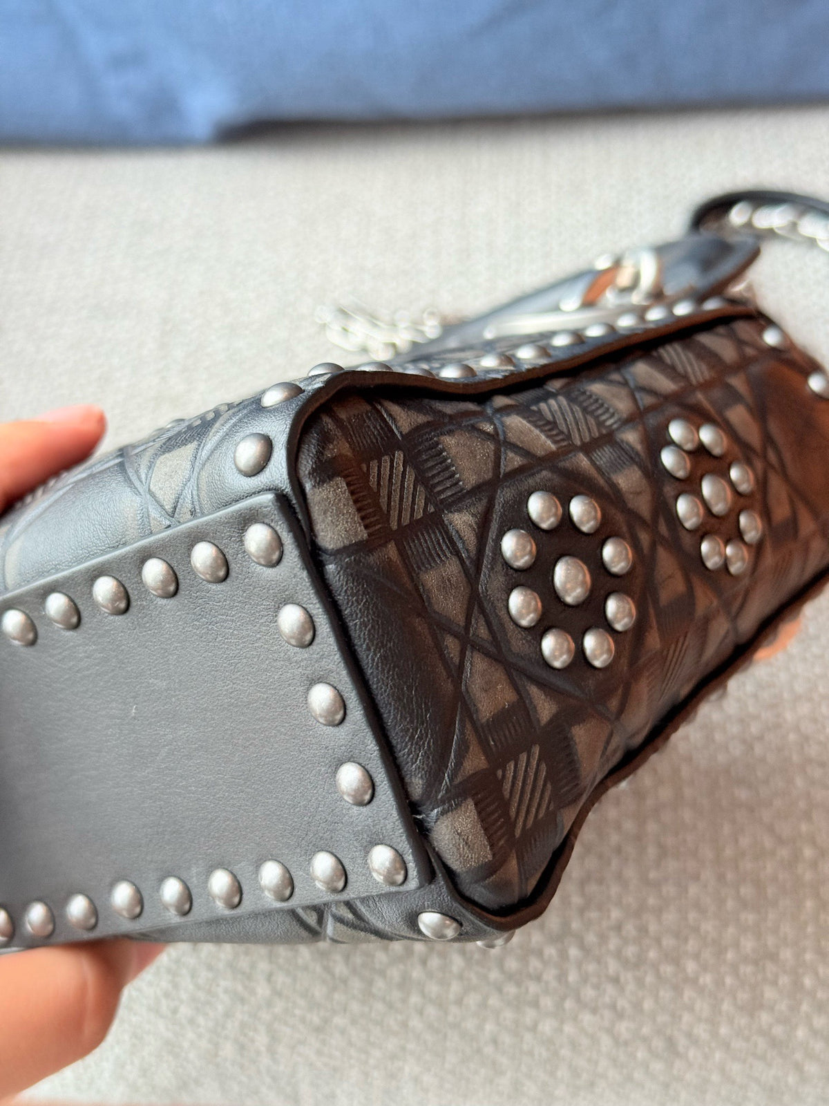 Dior - Lady Dior Three-Compartment Limited Edition Studded - Leather - Black - (mini)