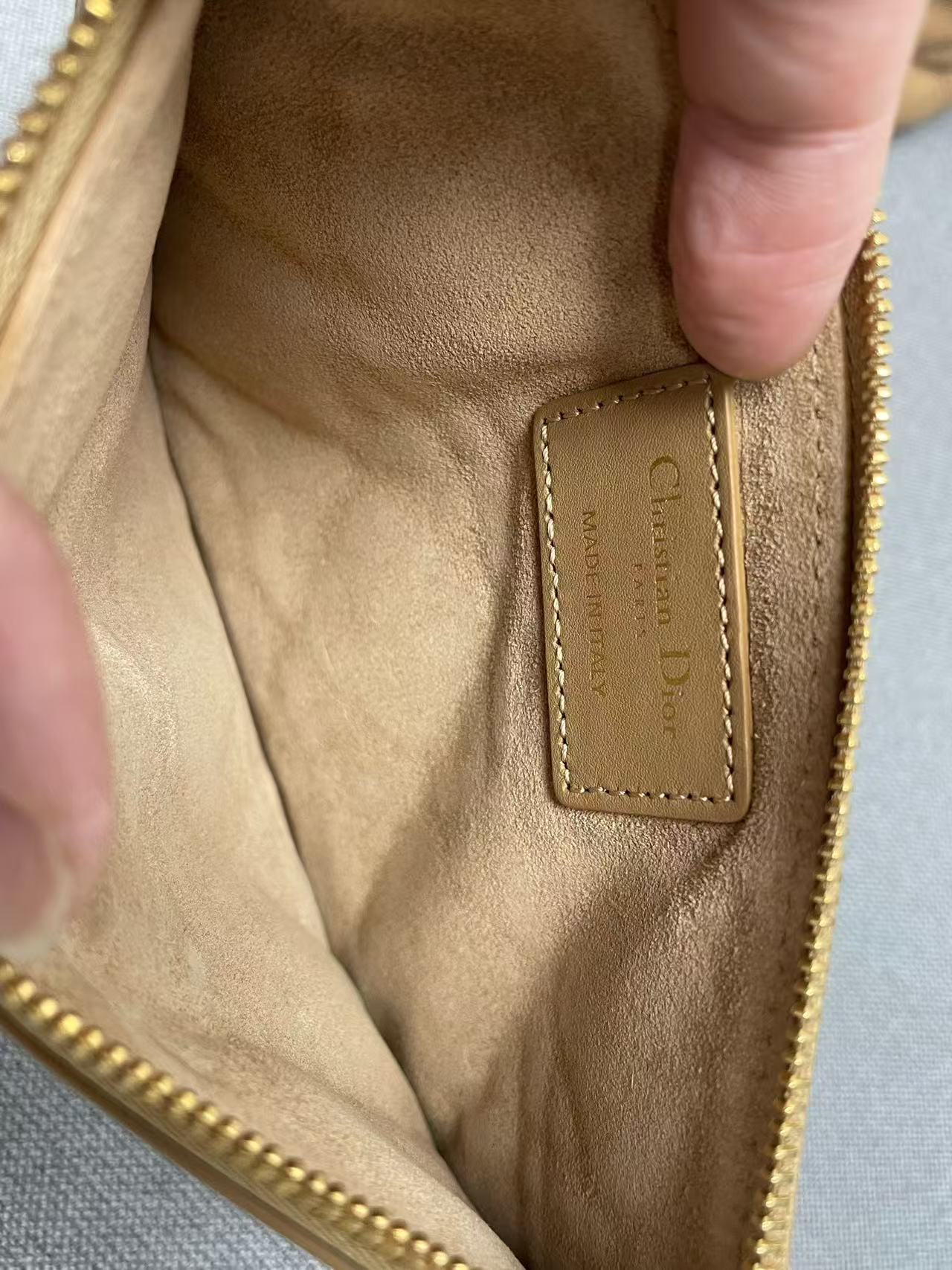 Dior - Lady Dior Tote - Lambskin leather - Camel - (Medium)