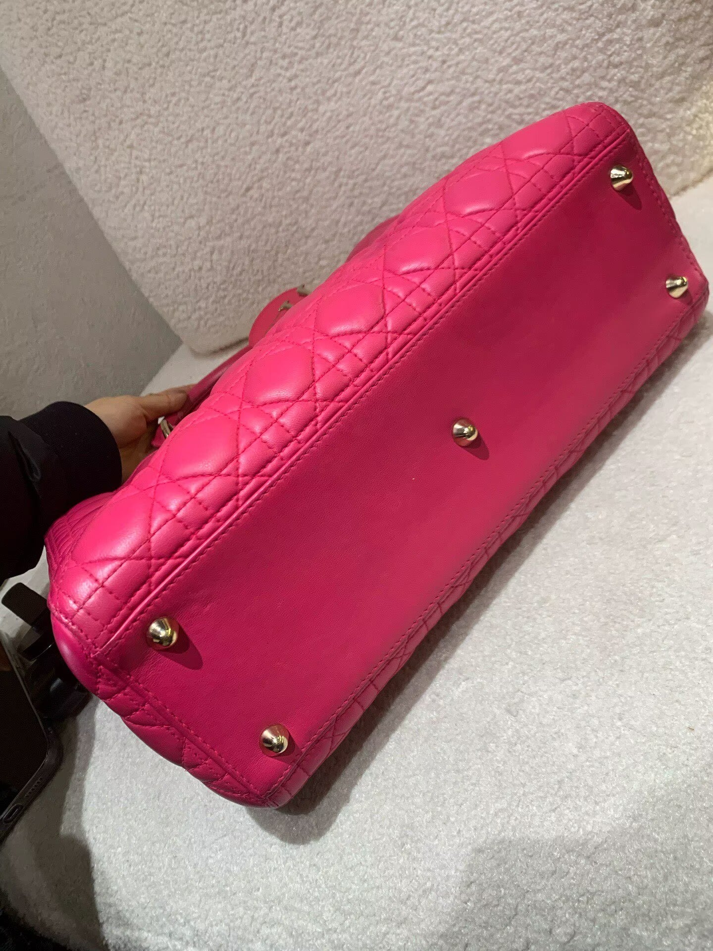 Dior - Lady Dior Tote - Lambskin leather - Pink - (Large)