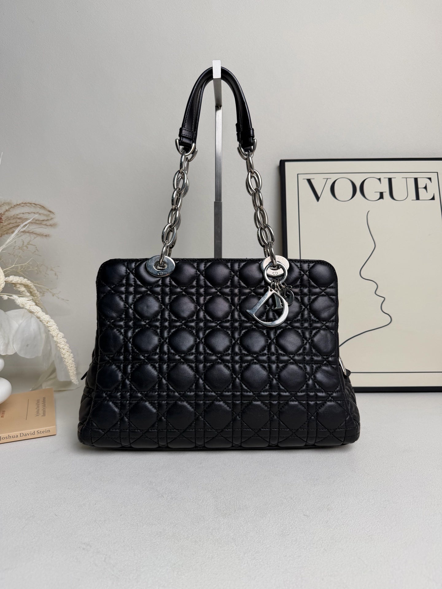 Dior - Lady Dior Tote - Leather - Black - (Medium)
