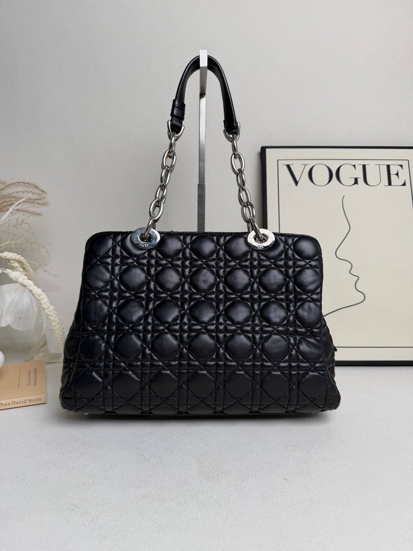 Dior - Lady Dior Tote - Leather - Black - (Medium)